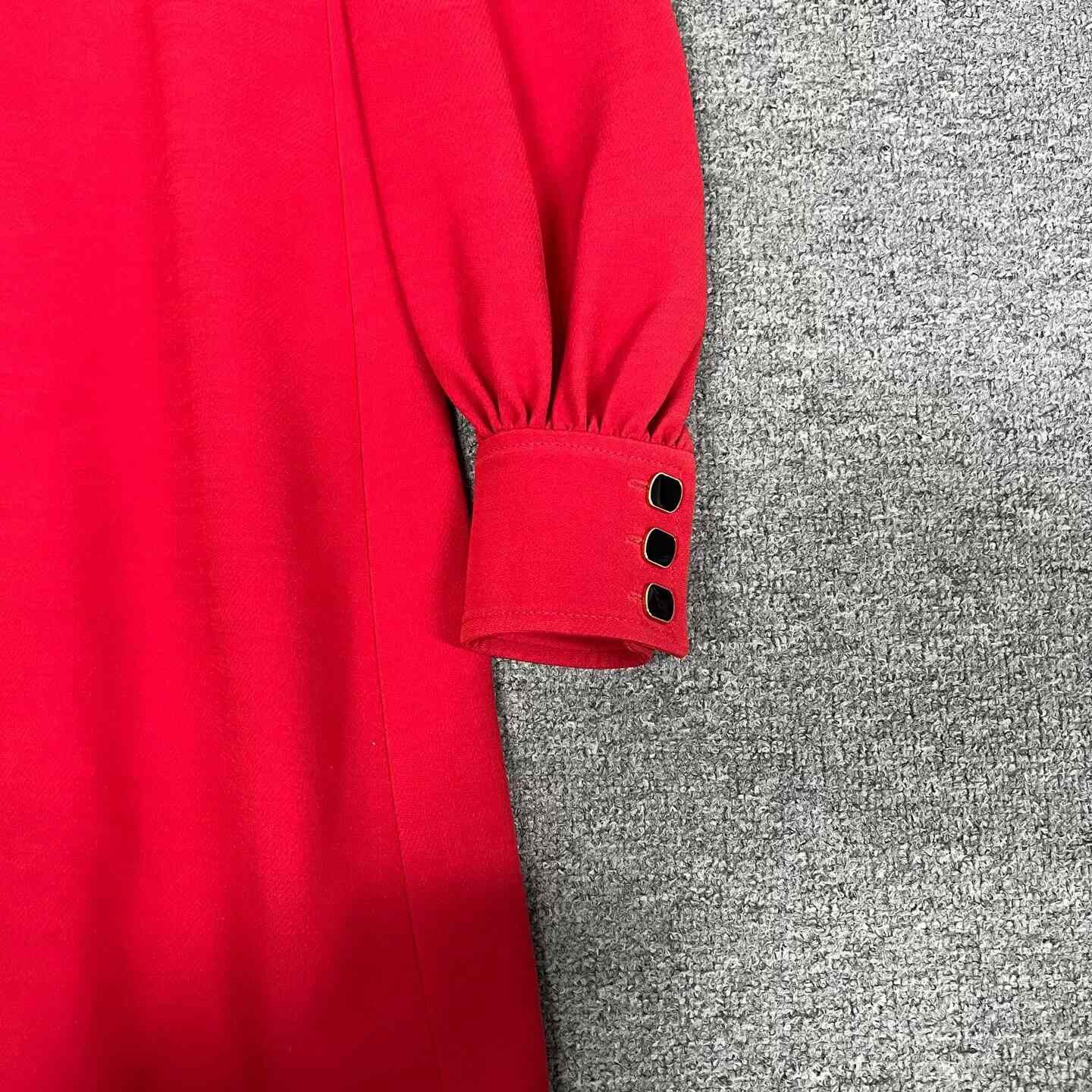 Louis Vuitton Louis Vuitton Red Silk Wool Dress Size XXS / US 00 / IT 34 - 2 Thumbnail