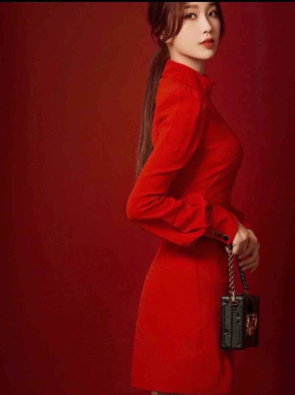 Louis Vuitton Louis Vuitton Red Silk Wool Dress Size XXS / US 00 / IT 34 - 8 Thumbnail