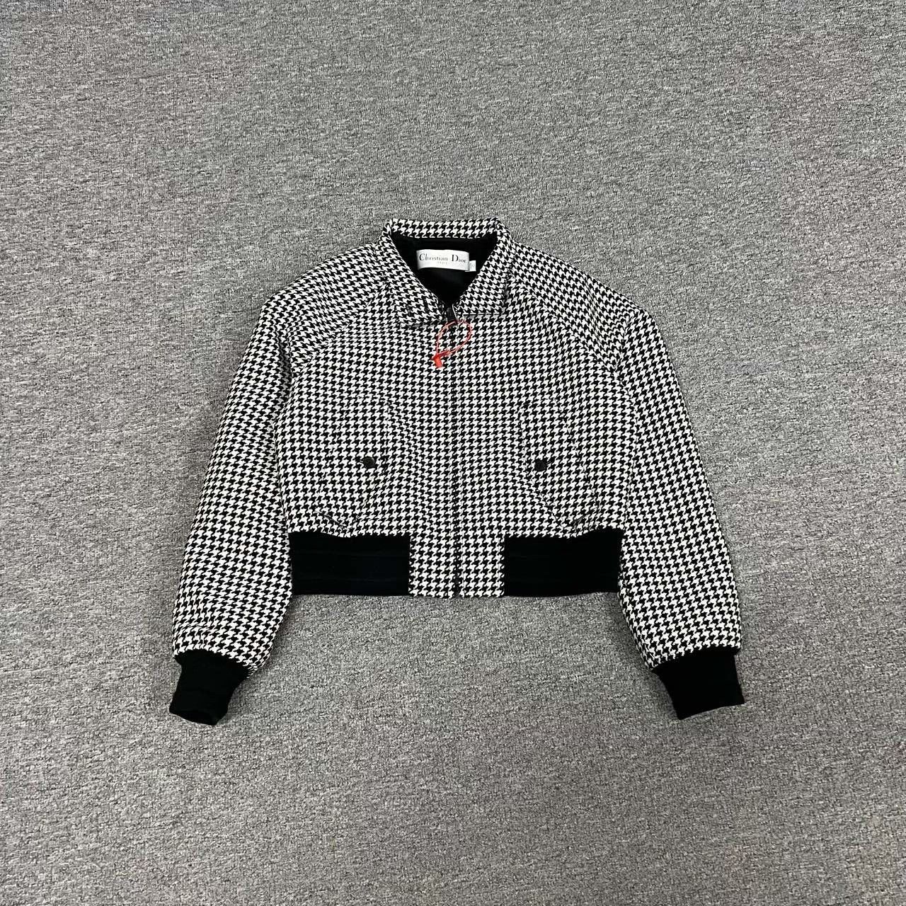 Dior Dior Houndstooth Short Jacket with Back Logo Size S / US 4 / IT 40 - 2 Thumbnail