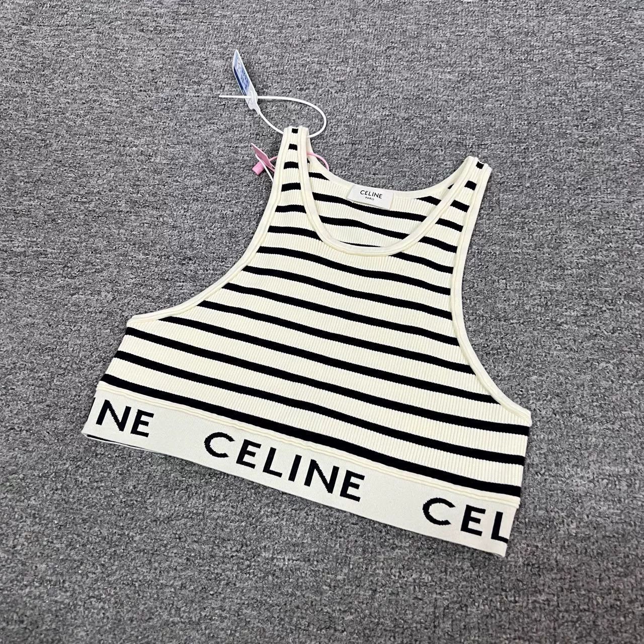 Celine Celine Striped Logo Vest S Size S / US 4 / IT 40 - 3 Thumbnail