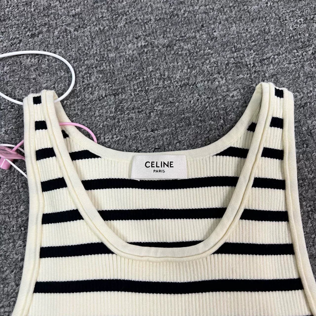 Celine Celine Striped Logo Vest S Size S / US 4 / IT 40 - 4 Thumbnail