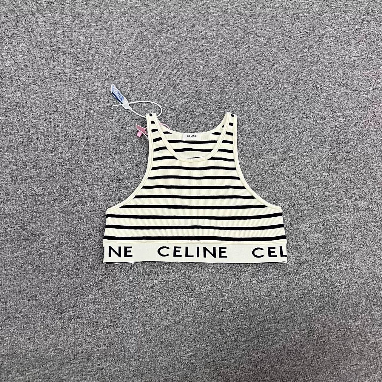 Celine Celine Striped Logo Vest S Size S / US 4 / IT 40 - 2 Thumbnail
