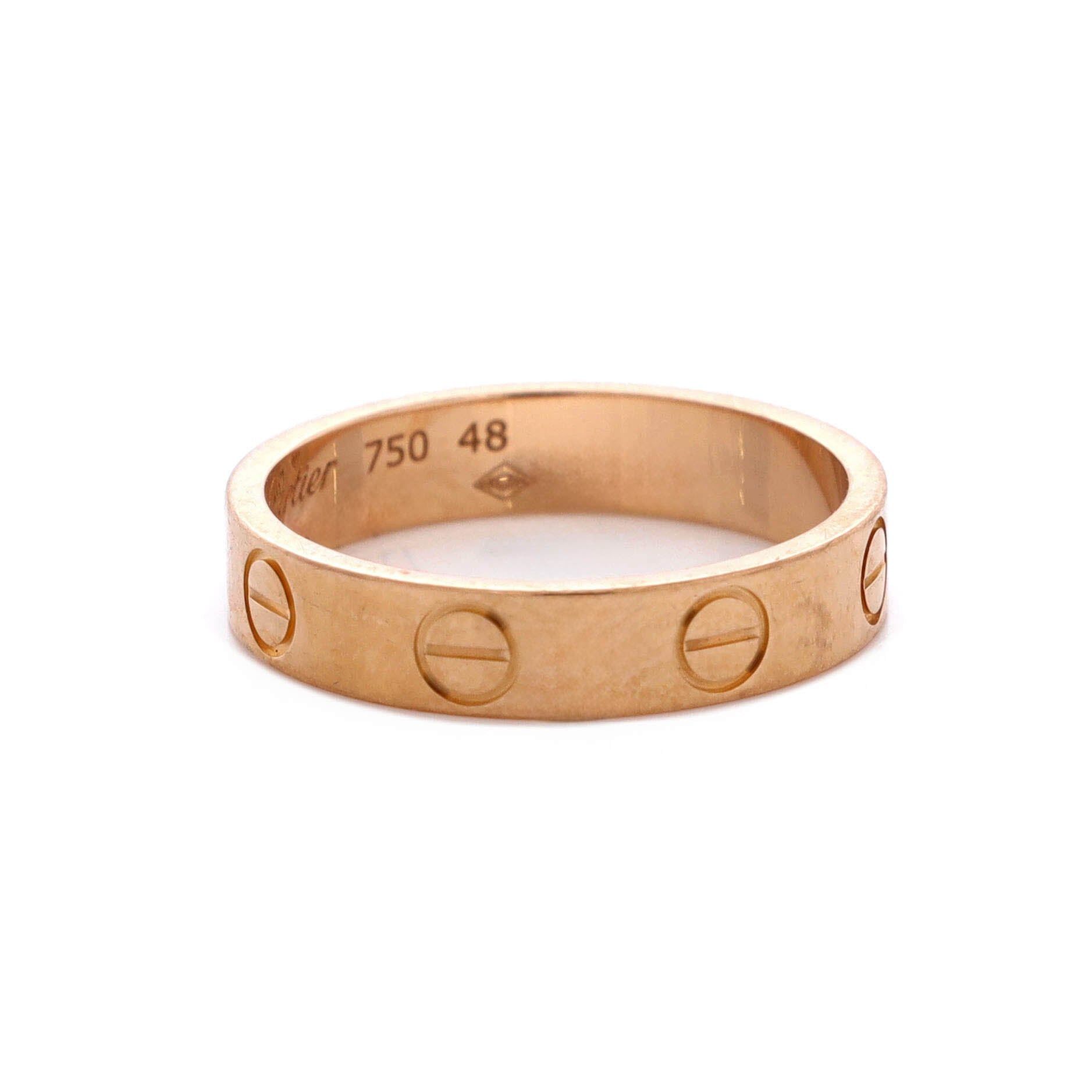 Cartier Love Wedding Band Ring Size ONE SIZE - 3 Thumbnail
