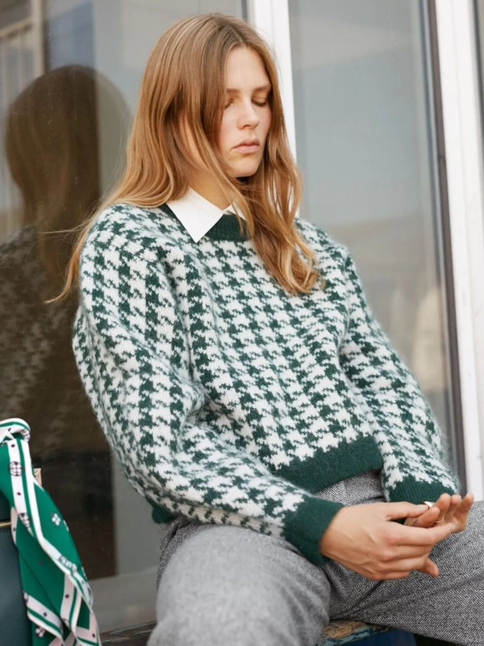 & Other Stories & Other Stories Houndstooth Sweater Sweater Size S / US 4 / IT 40 - 4 Thumbnail