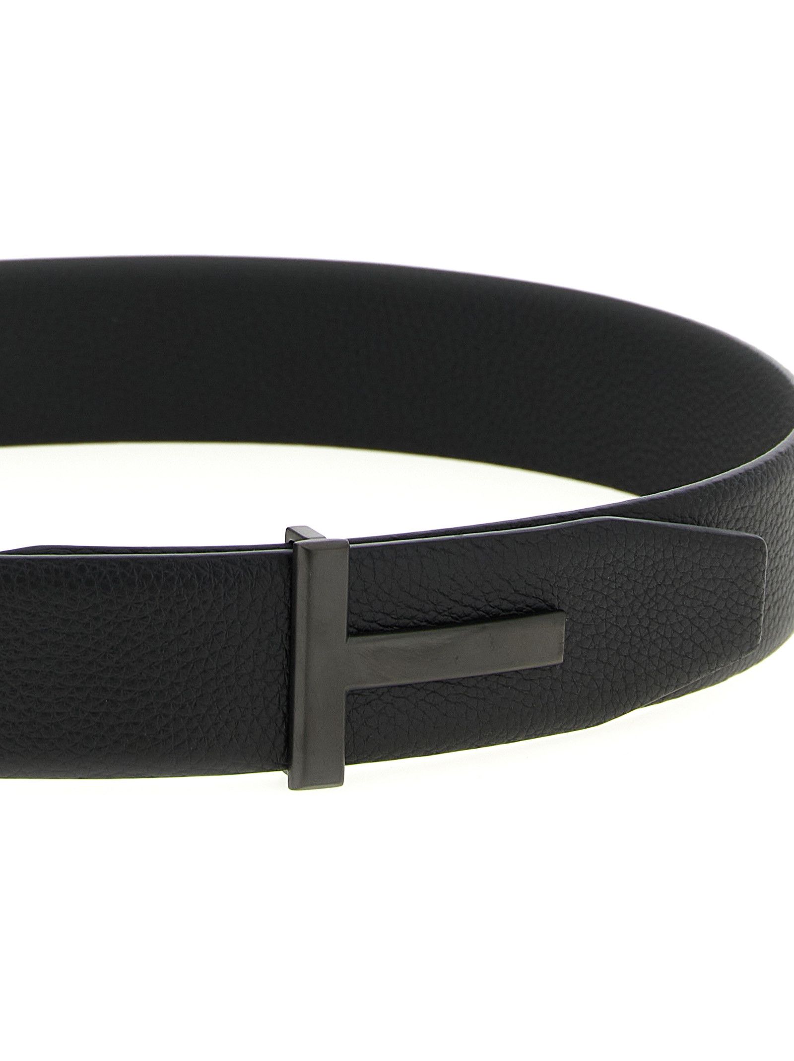 Tom Ford Hammered leather belt Size ONE SIZE - 3 Thumbnail