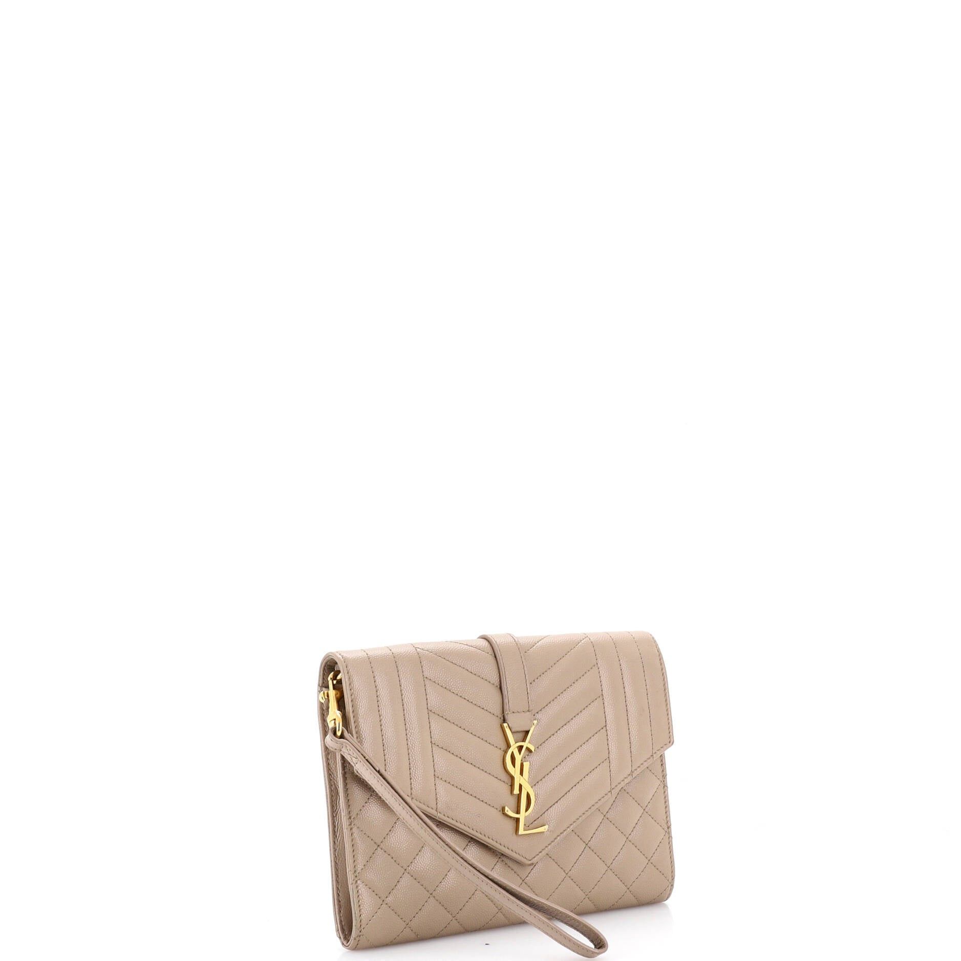 Saint Laurent Paris Classic Monogram Envelope Wristlet Clutch Size ONE SIZE - 2 Thumbnail