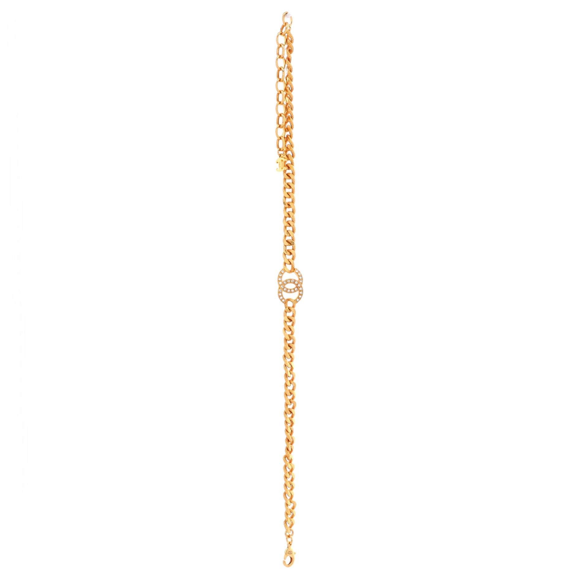 Chanel CC Pendant Textured Chain Choker Necklace Size ONE SIZE - 3 Thumbnail