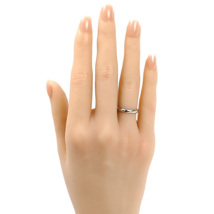 Cartier Cartier Cartier 1895 Wedding Pt950 Platinum Diamond Ring Size 9 Precious Metal Ring B4057749 DUTY FREE for USA Size ONE SIZE - 7 Thumbnail