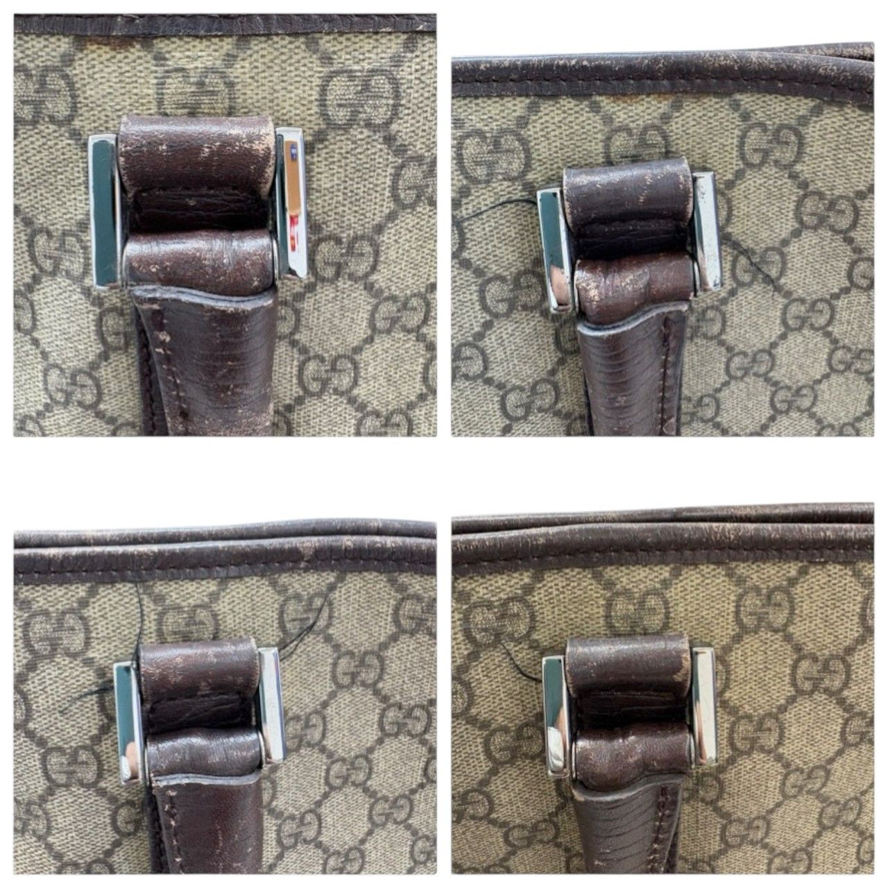 Gucci Gucci Gucci GG Supreme Canvas Leather Tote Bag Textile Tote Bag 114288 DUTY FREE for USA Size ONE SIZE - 6 Thumbnail