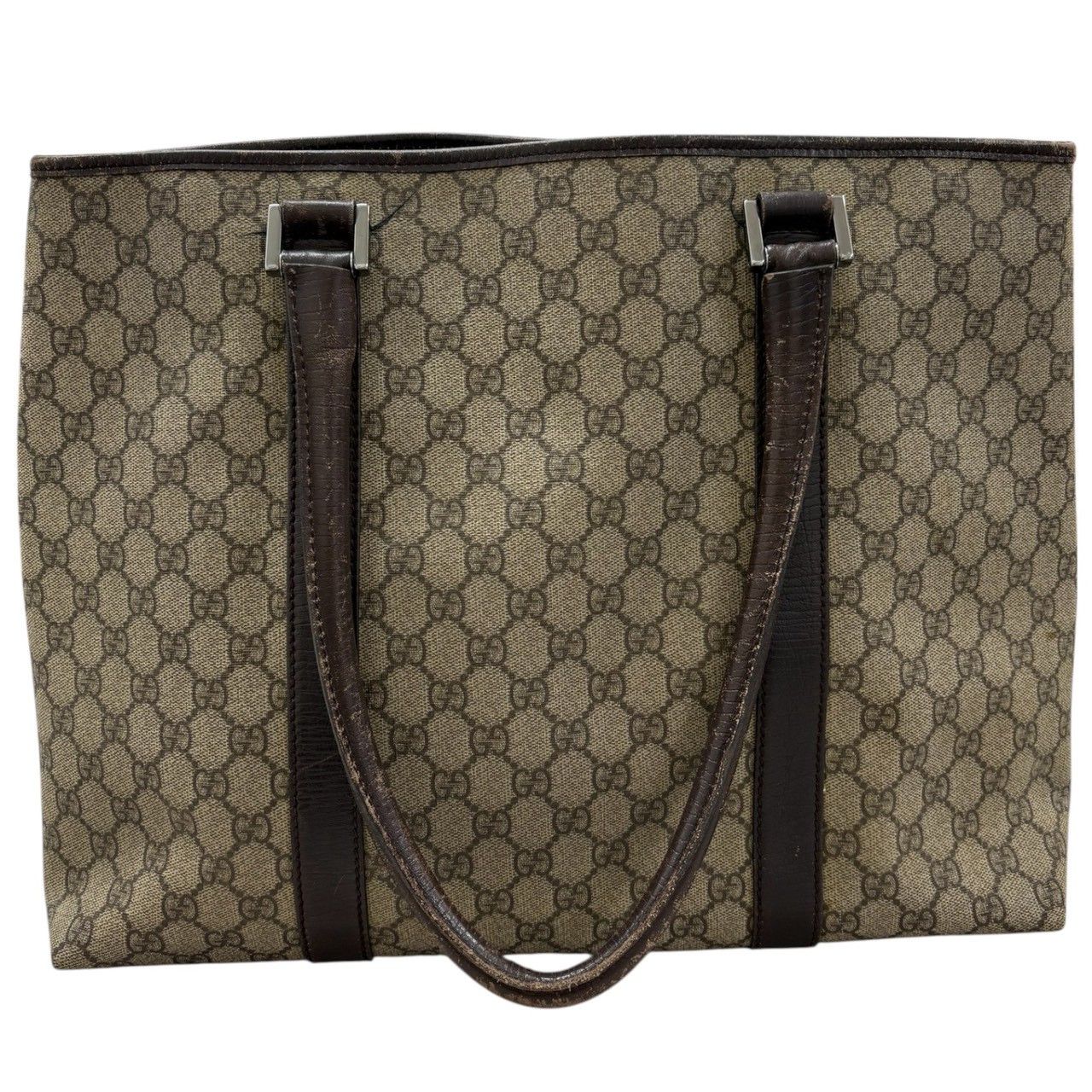 Gucci Gucci Gucci GG Supreme Canvas Leather Tote Bag Textile Tote Bag 114288 DUTY FREE for USA Size ONE SIZE - 2 Thumbnail