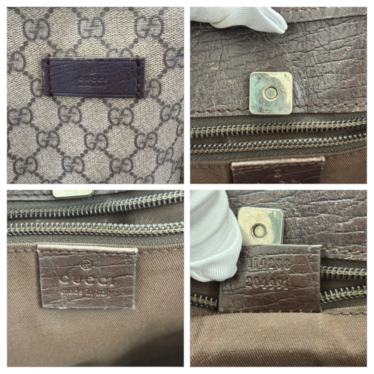 Gucci Gucci Gucci GG Supreme Canvas Leather Tote Bag Textile Tote Bag 114288 DUTY FREE for USA Size ONE SIZE - 7 Thumbnail