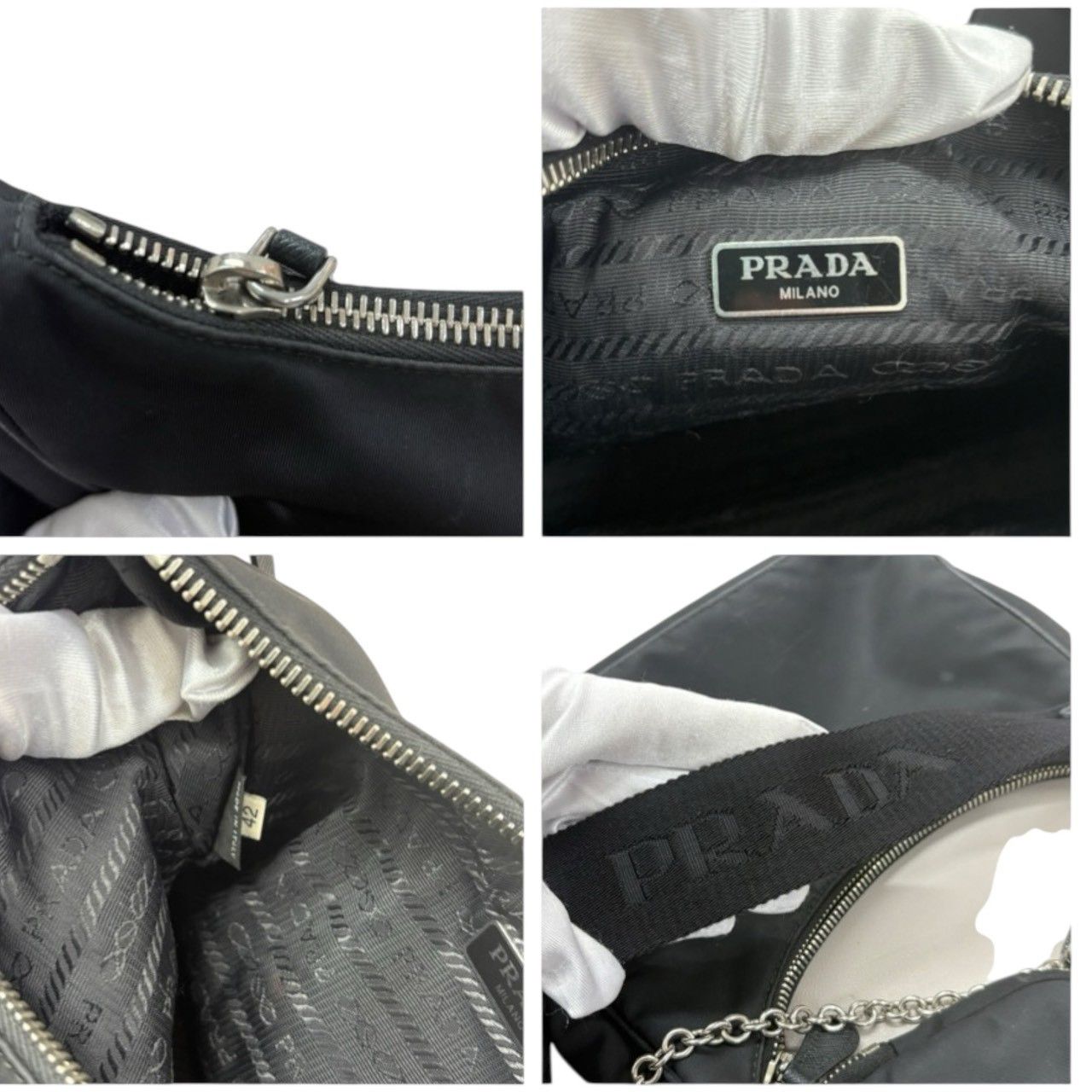Prada Prada Prada Nylon Shoulder Bag Textile Shoulder Bag DUTY FREE for USA Size ONE SIZE - 8 Thumbnail