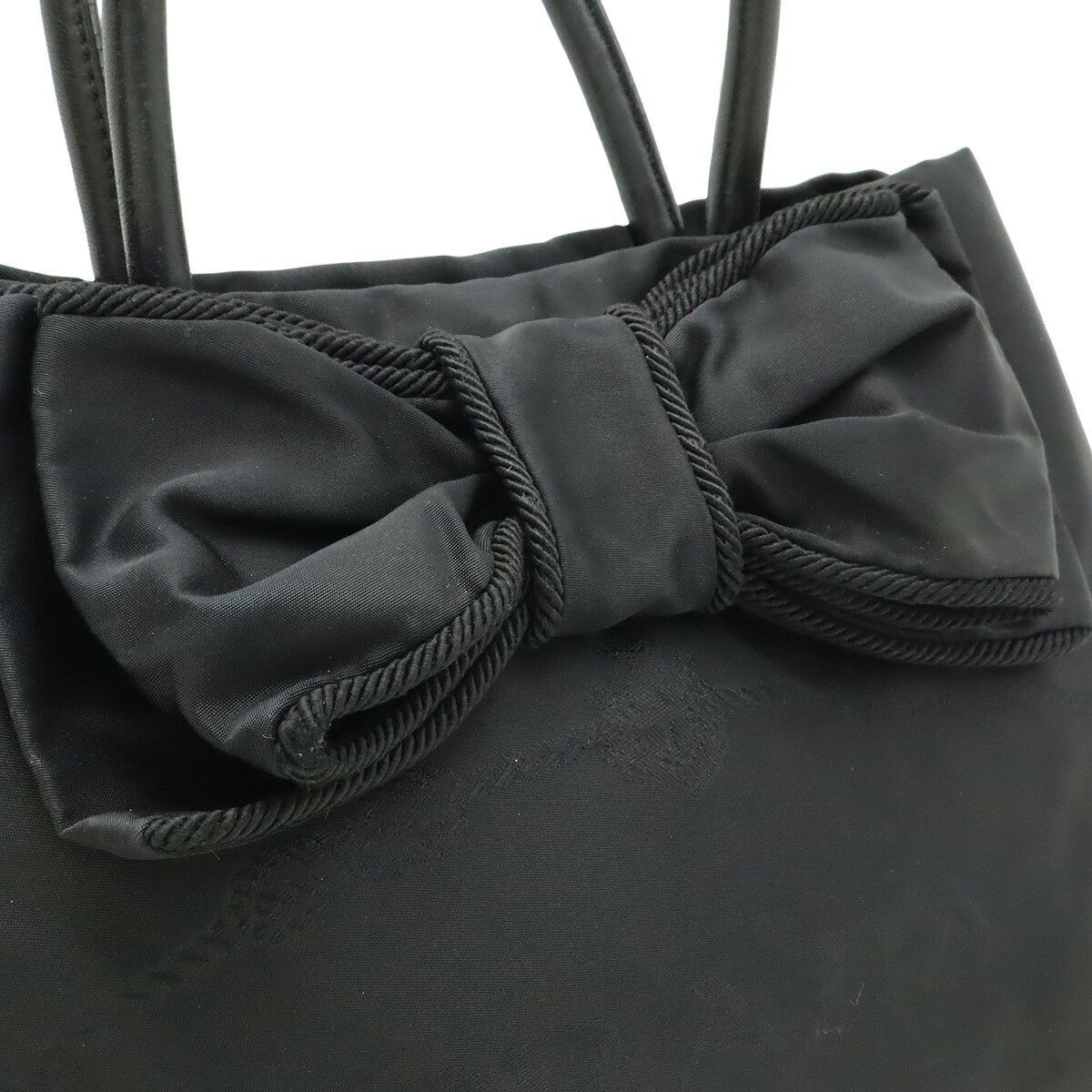 Prada Prada Prada Logo Jacquard Nylon 2way Bag Textile Handbag 1BG068 DUTY FREE for USA Size ONE SIZE - 8 Thumbnail