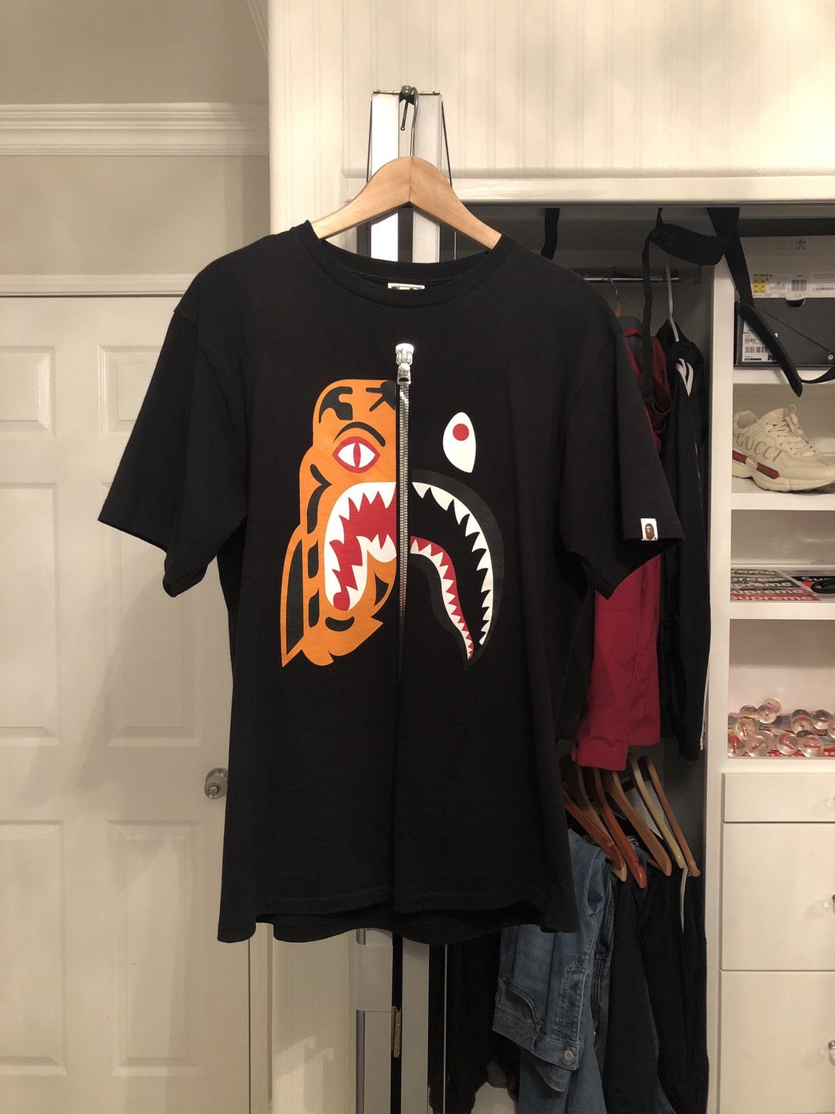 Bape tiger shark tee online