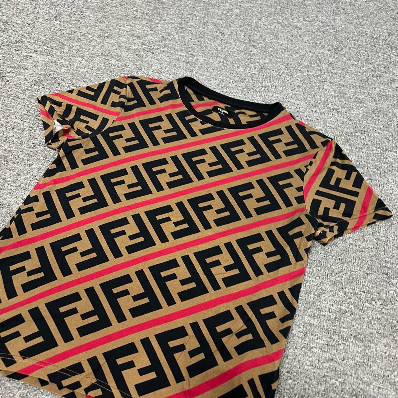 Fendi Fendi Double F Monogram Short-Sleeve T-Shirt Size XS / US 0-2 / IT 36-38 - 3 Thumbnail