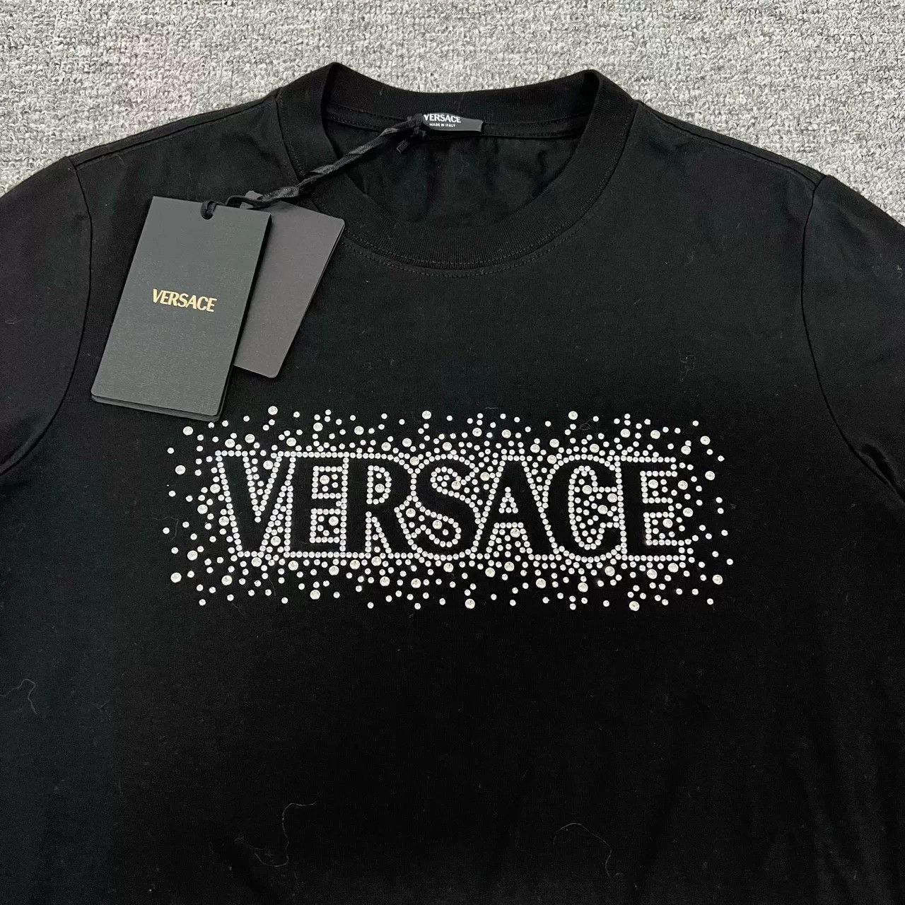 Versace Versace 25SS Crystal Rivet Logo T-shirt Size XS / US 0-2 / IT 36-38 - 3 Thumbnail