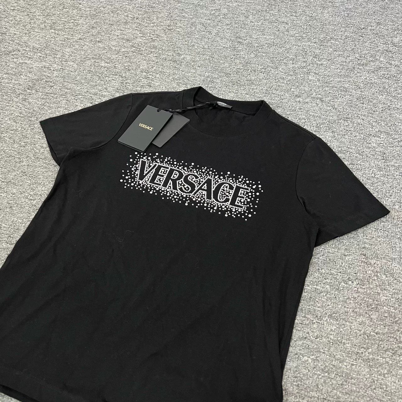 Versace Versace 25SS Crystal Rivet Logo T-shirt Size XS / US 0-2 / IT 36-38 - 4 Thumbnail