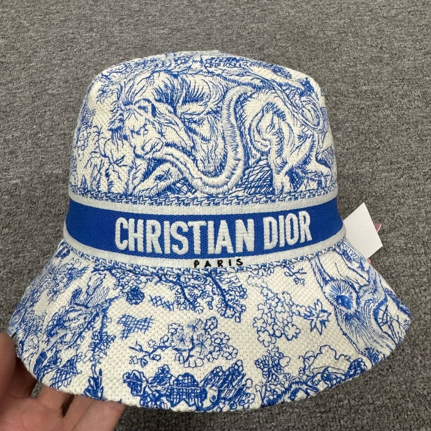 Dior Dior Zoo Collection Embroidered Logo Bucket Hat Size ONE SIZE - 2 Thumbnail