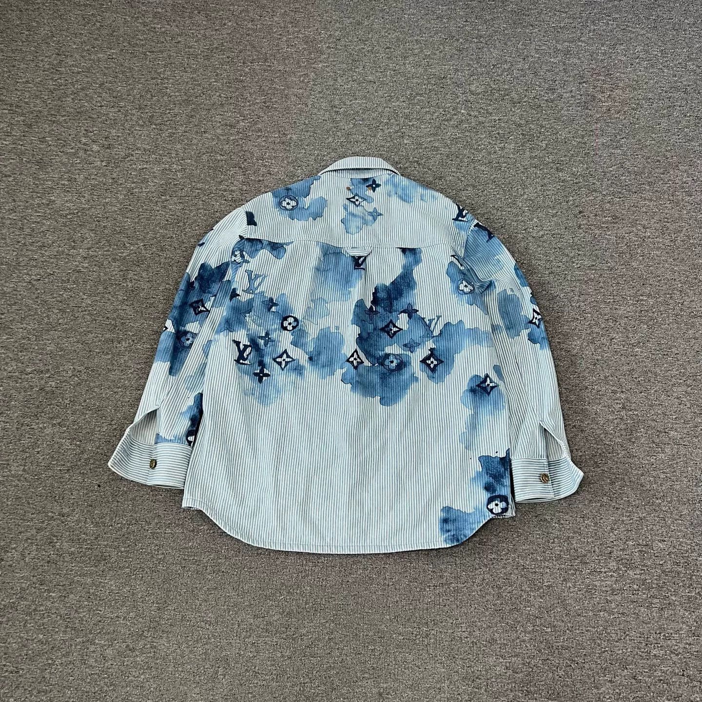 Louis Vuitton Louis Vuitton Ink Stripe Denim Shirt Jacket Size US XXL / EU 58 / 5 - 2 Thumbnail