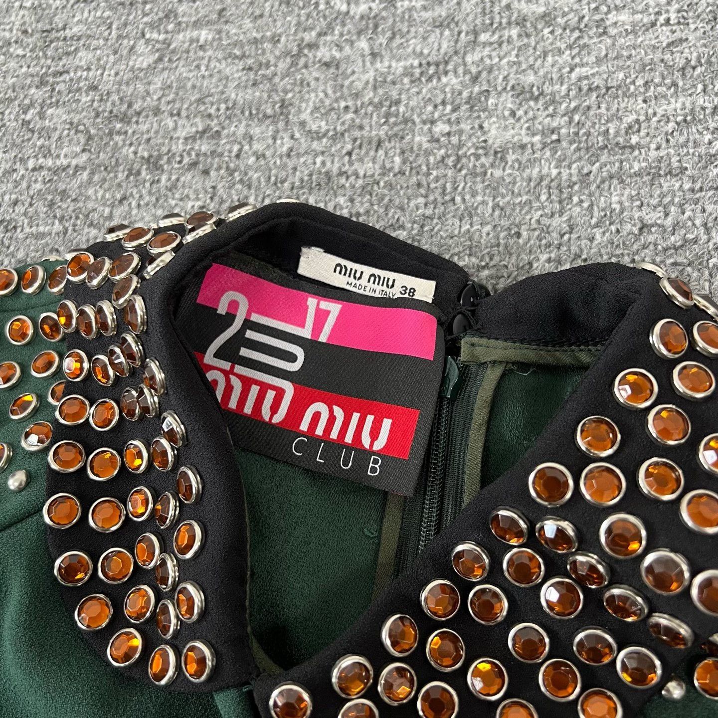 miu miu green beaded dress Leo Beaded Mini Dress main image 1