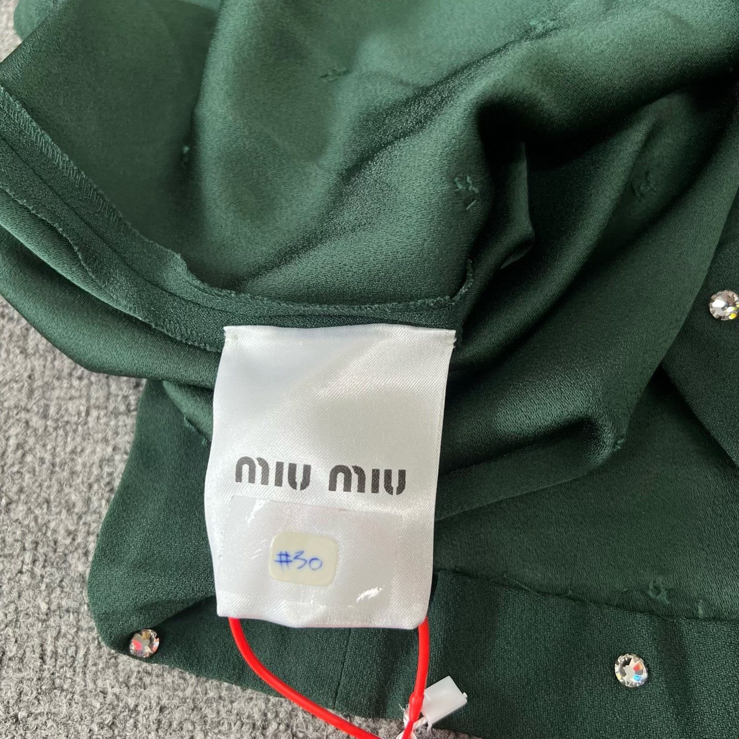 Miu Miu Miu Miu Limited Rhinestone Beaded Green Dress Size S / US 4 / IT 40 - 7 Thumbnail