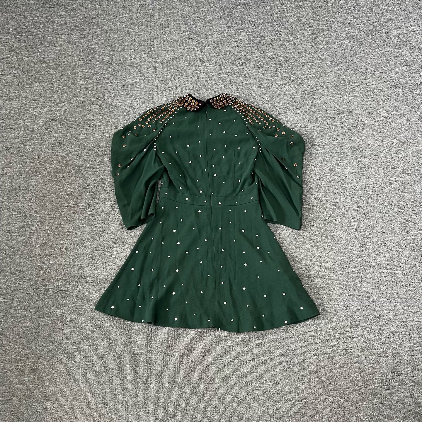 miu miu dress green Miu Miu // Ruched Cutout Dress – VSP Consignment main image 1
