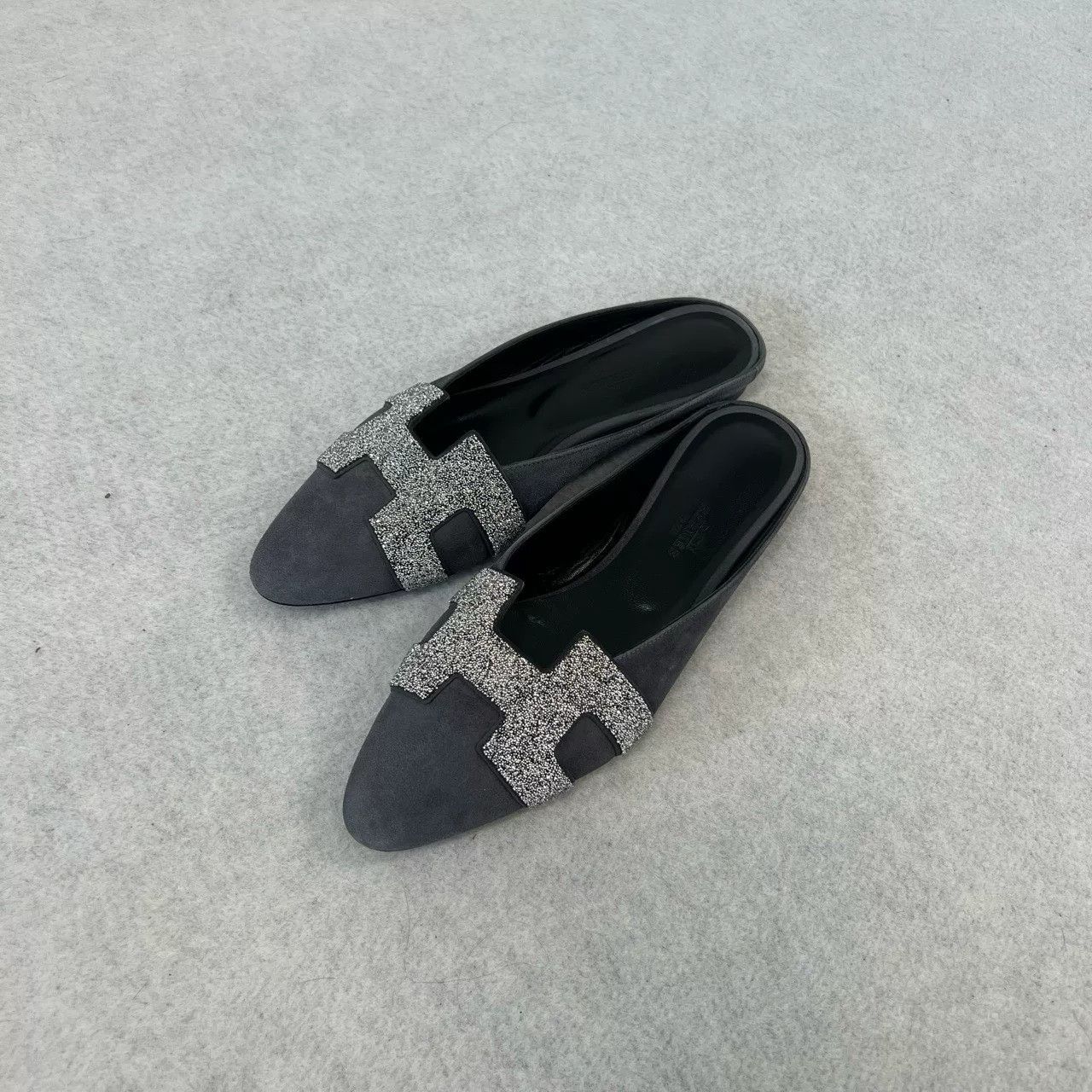 Hermes Hermes H Crystal Suede Mules Size US 6 / IT 36 - 3 Thumbnail