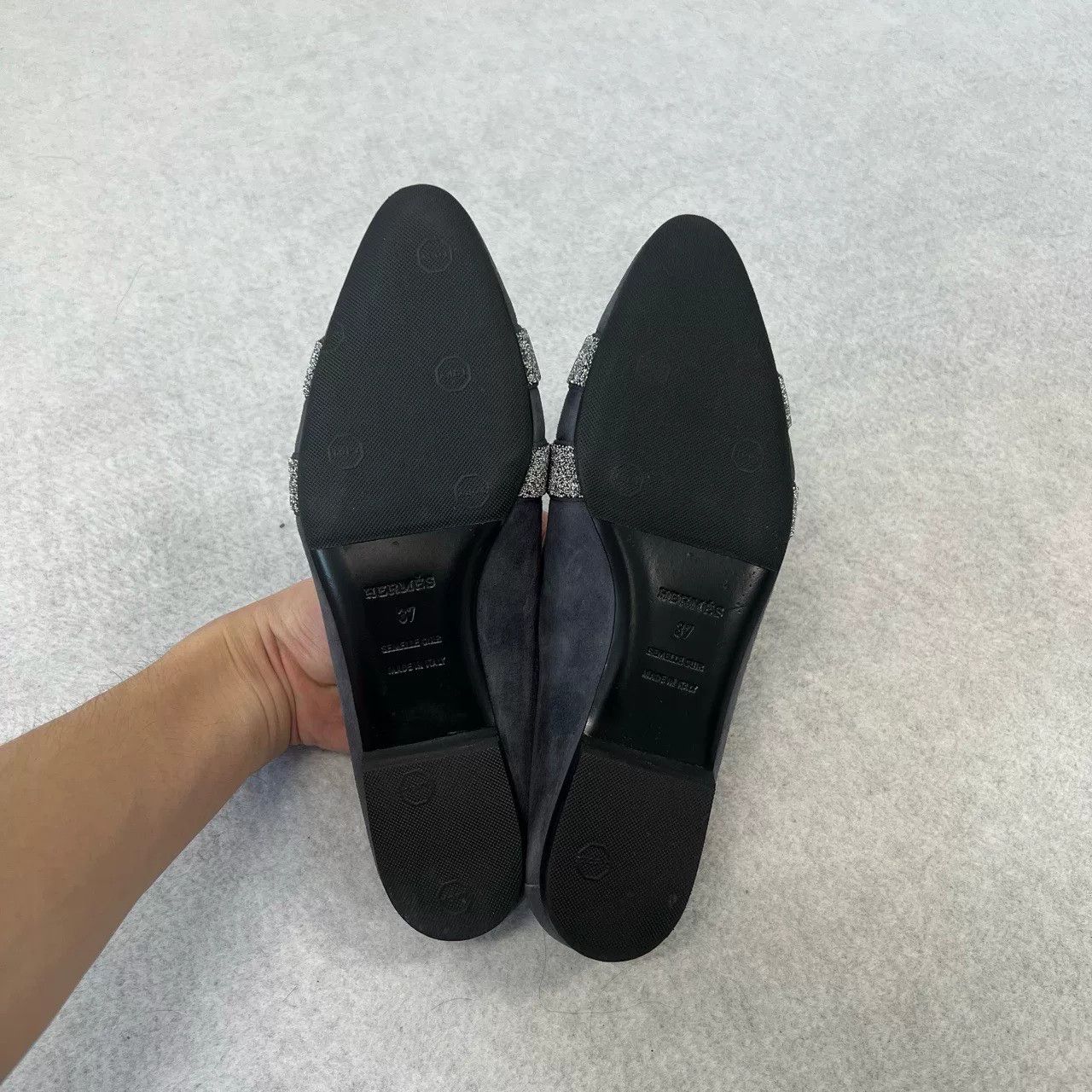 Hermes Hermes H Crystal Suede Mules Size US 6 / IT 36 - 6 Thumbnail