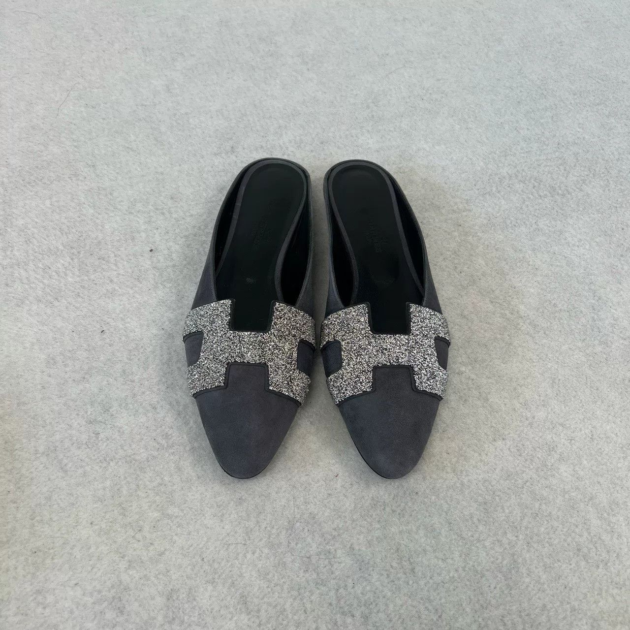 Hermes Hermes H Crystal Suede Mules Size US 6 / IT 36 - 2 Thumbnail
