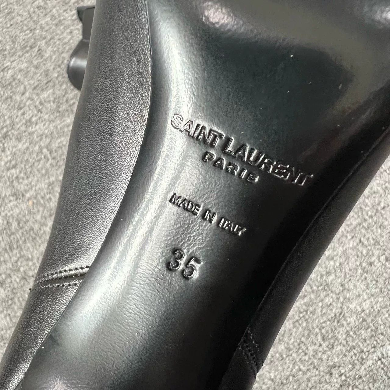 Yves Saint Laurent YSL Black Pointed Toe Heeled Ankle Boots Size US 4 / IT 34 - 5 Thumbnail