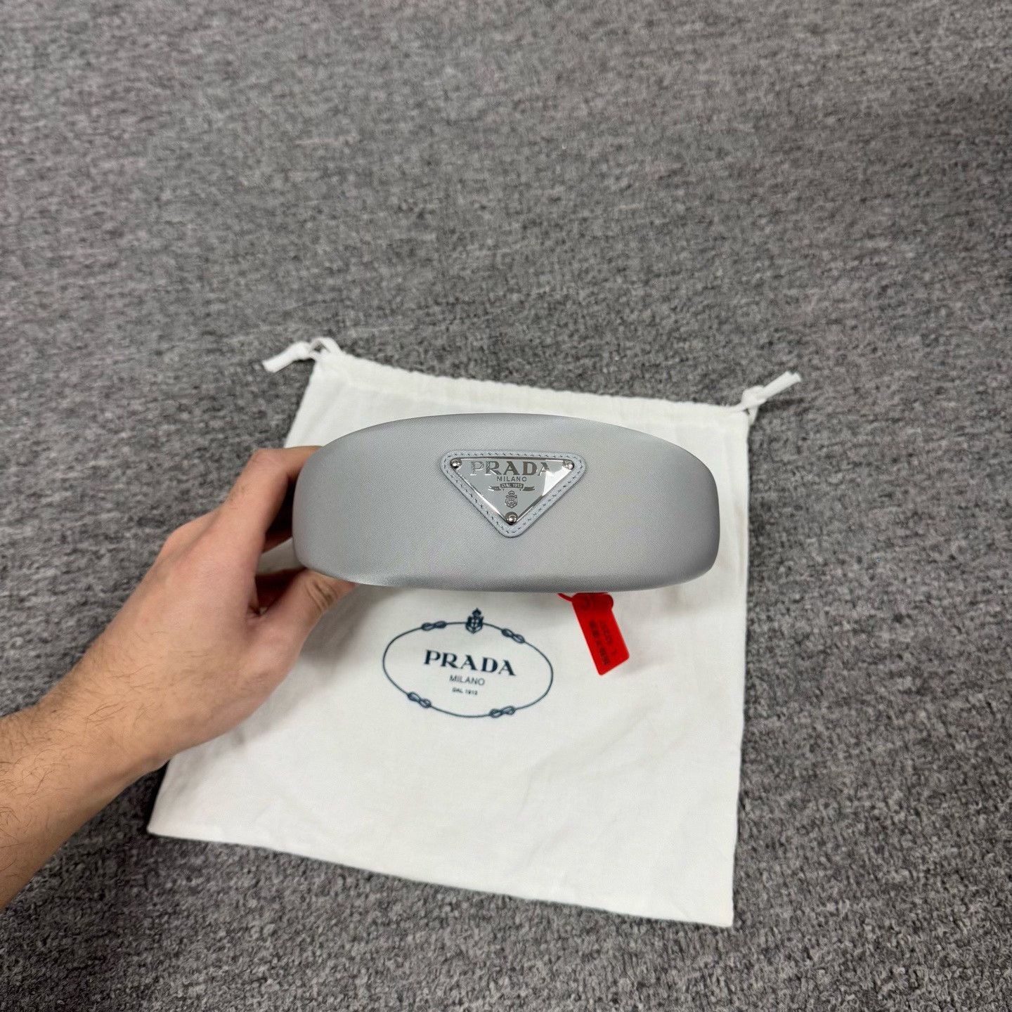 Prada Prada Triangle Logo Nylon Hair Hoop Size ONE SIZE - 5 Thumbnail
