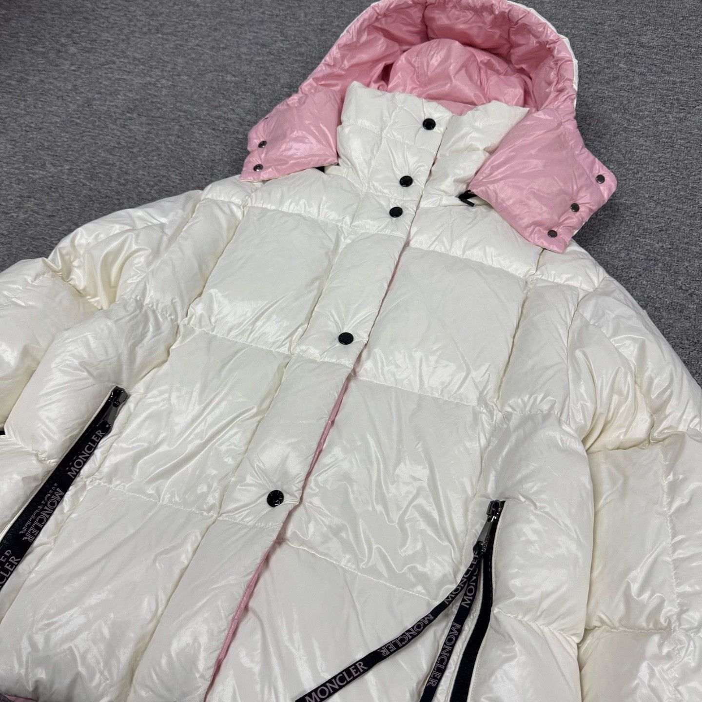 Moncler Moncler Parana White Pink Puffer Jacket Size S / US 4 / IT 40 - 5 Thumbnail