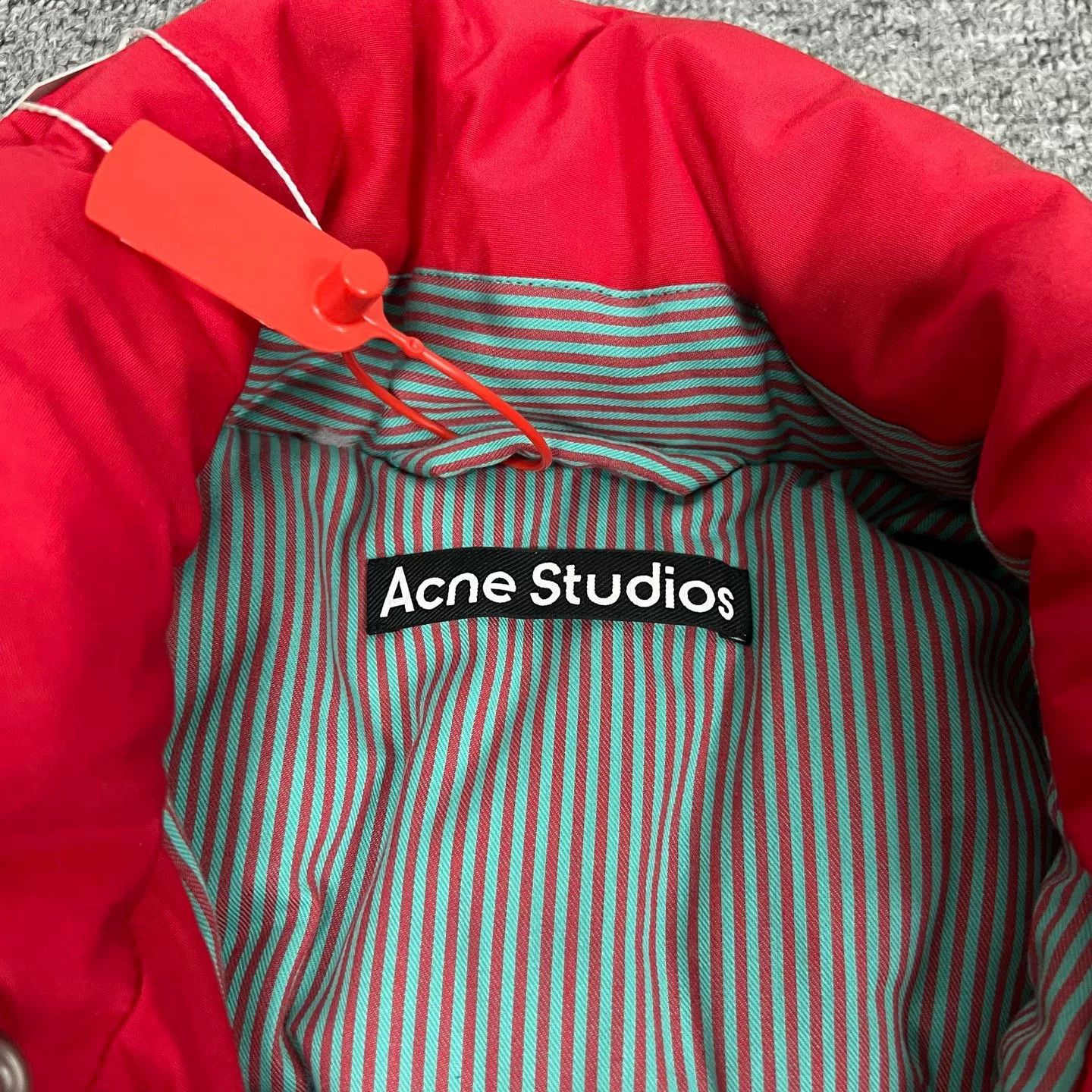 Acne Studios Acne Smiling Face Logo Red Cotton Jacket Size M / US 6-8 / IT 42-44 - 3 Thumbnail