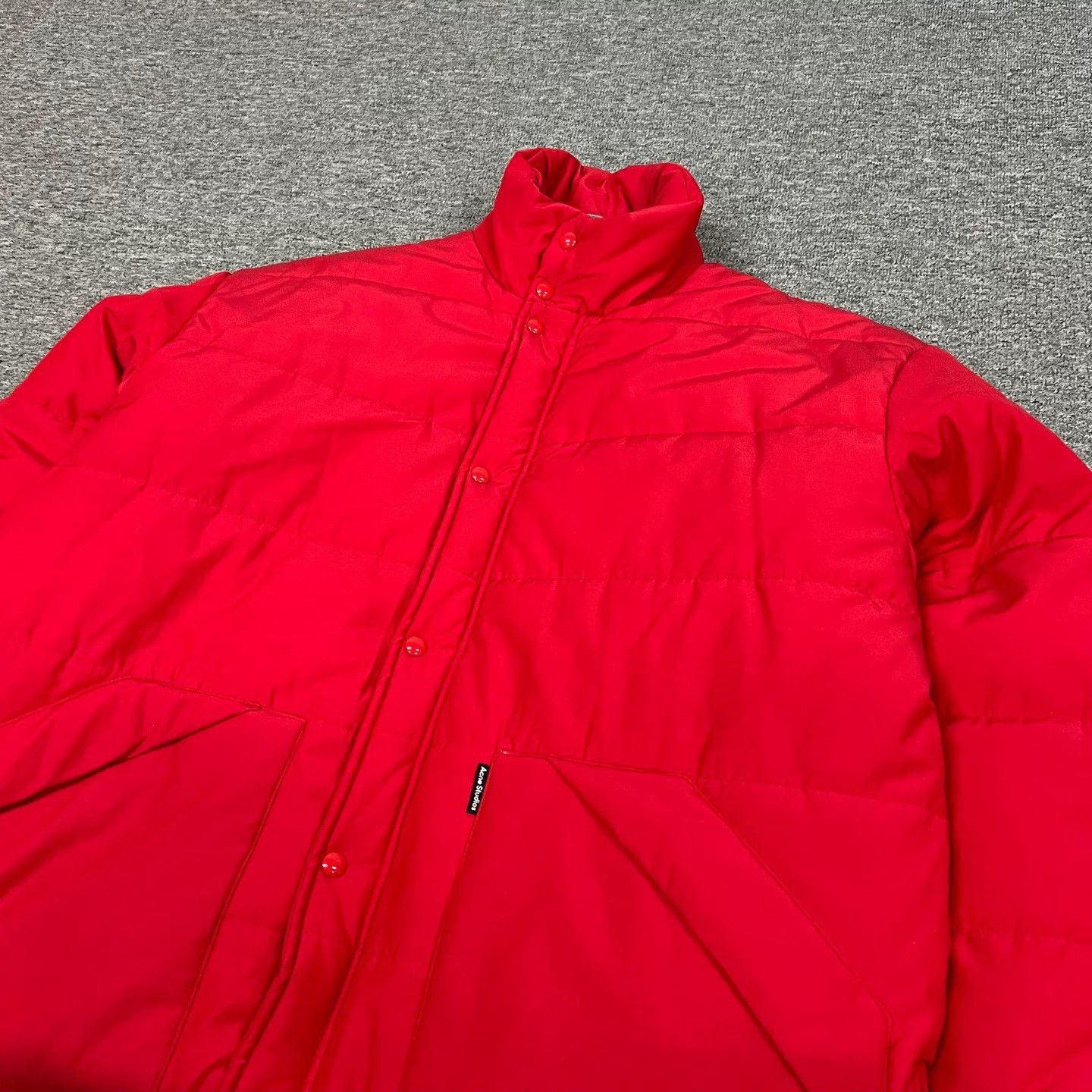 Acne Studios Acne Smiling Face Logo Red Cotton Jacket Size M / US 6-8 / IT 42-44 - 2 Thumbnail