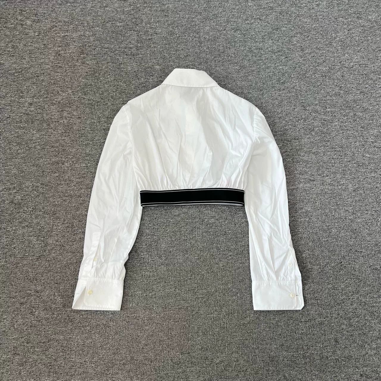 Prada Prada Logo Short White Shirt Size XS / US 0-2 / IT 36-38 - 5 Thumbnail