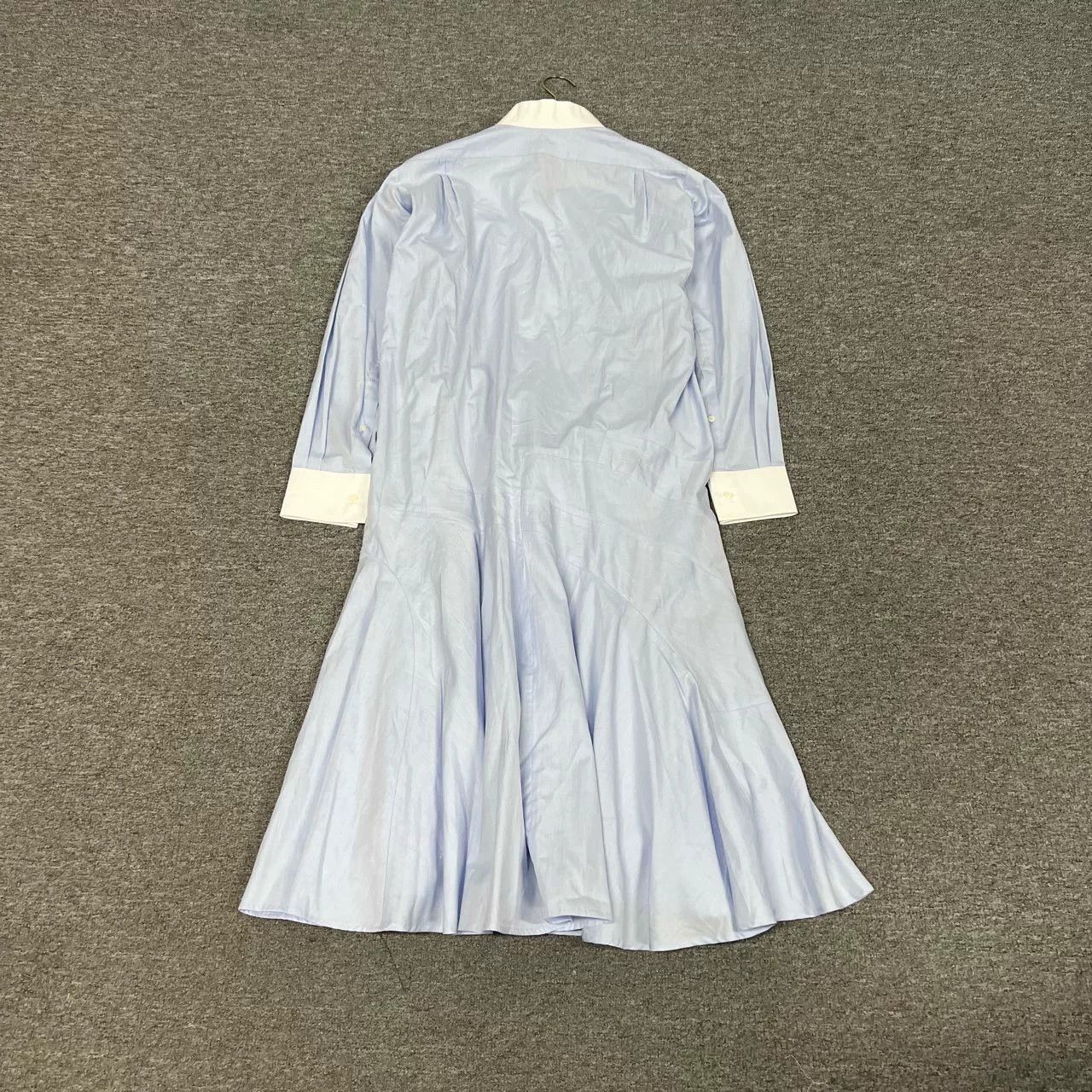 Loewe Loewe Blue White Patchwork Shirt Dress Size XXS / US 00 / IT 34 - 9 Thumbnail