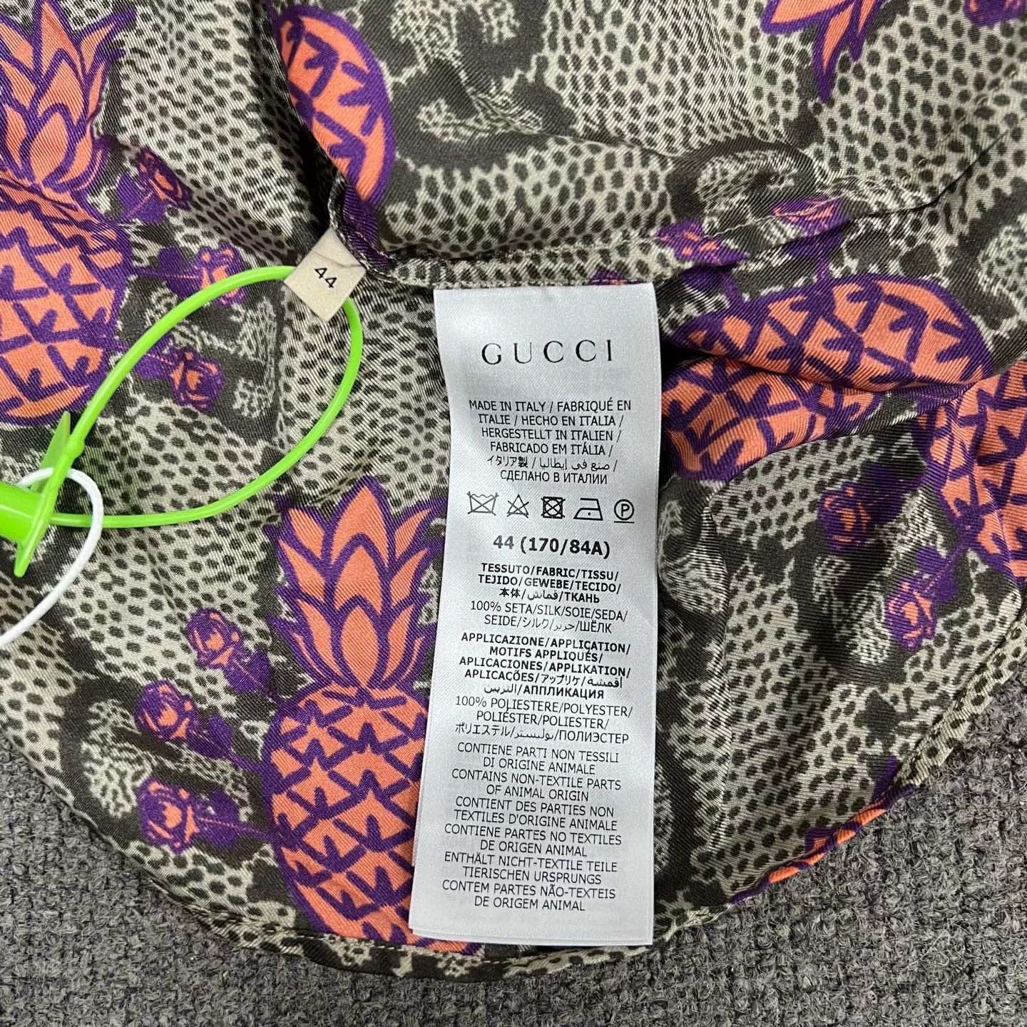 Gucci Gucci Limited Pineapple Double G Silk Shirt Size US S / EU 44-46 / 1 - 3 Thumbnail
