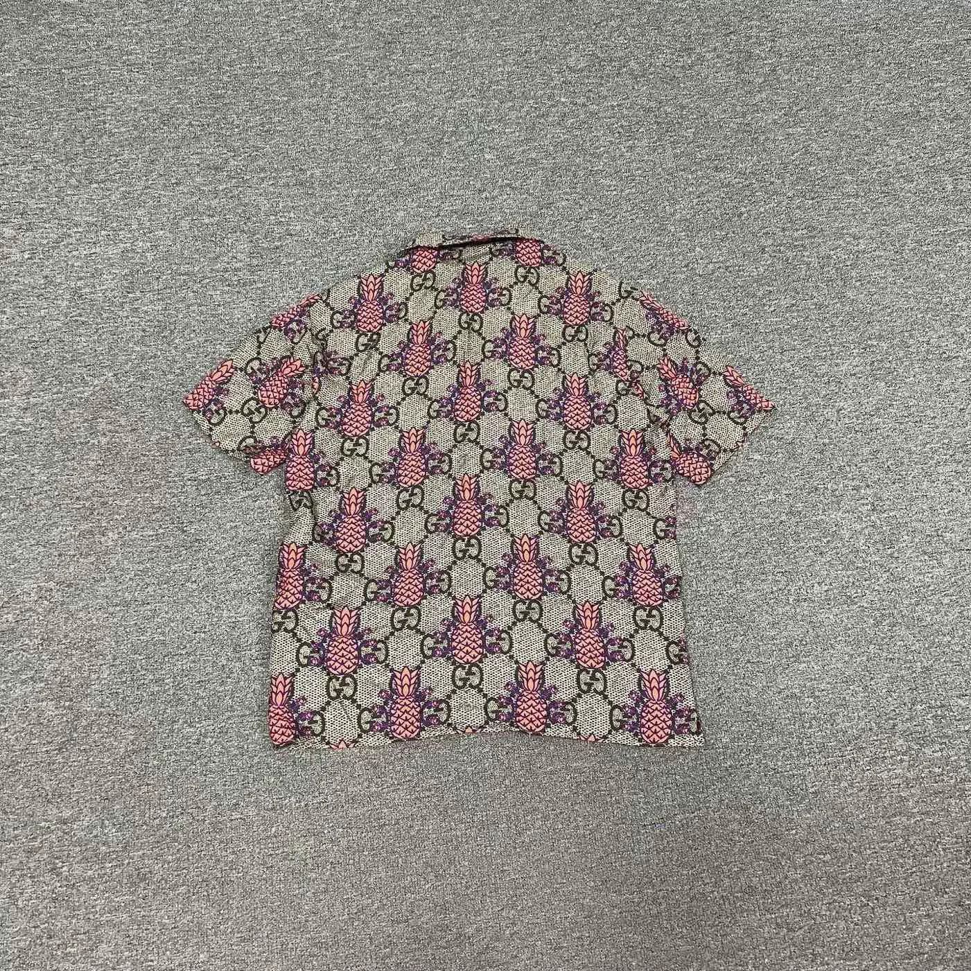 Gucci Gucci Limited Pineapple Double G Silk Shirt Size US S / EU 44-46 / 1 - 5 Thumbnail