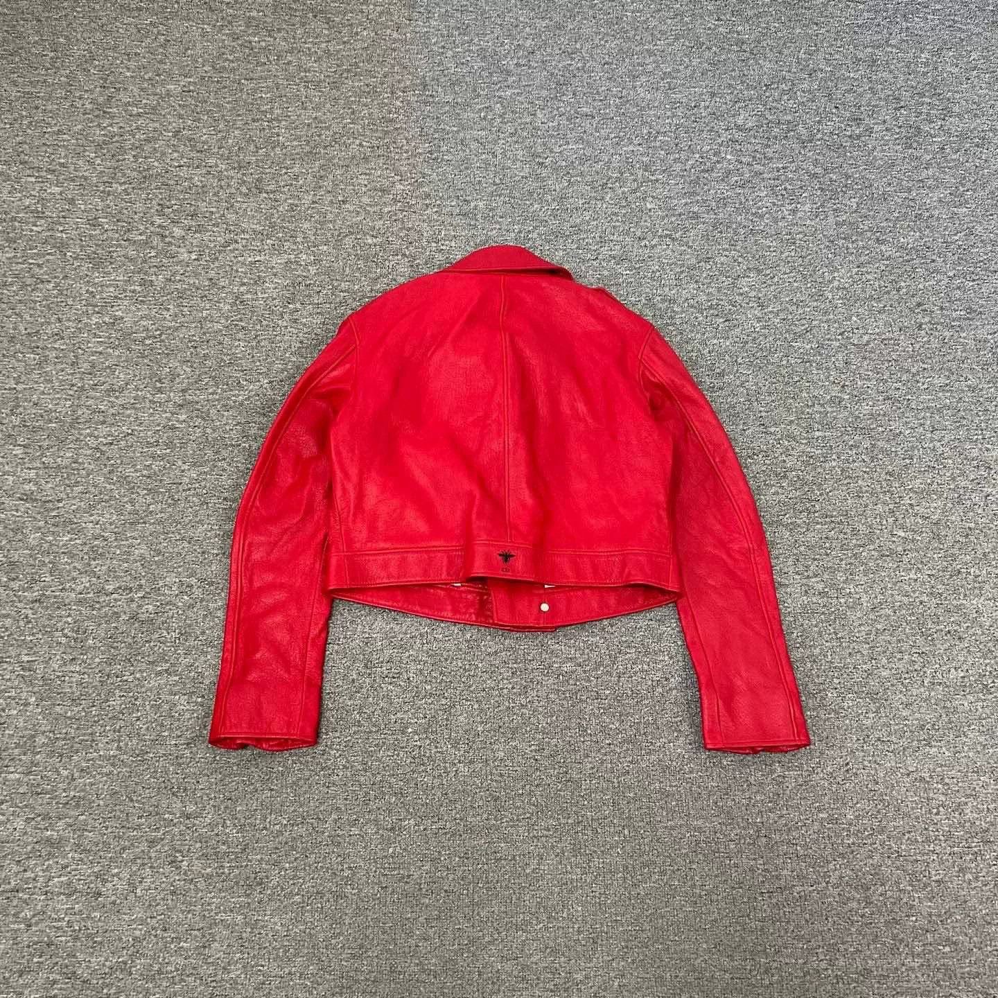 Dior Dior Classic Bee Sheepskin Biker Jacket Size US XXS / EU 40 - 6 Thumbnail
