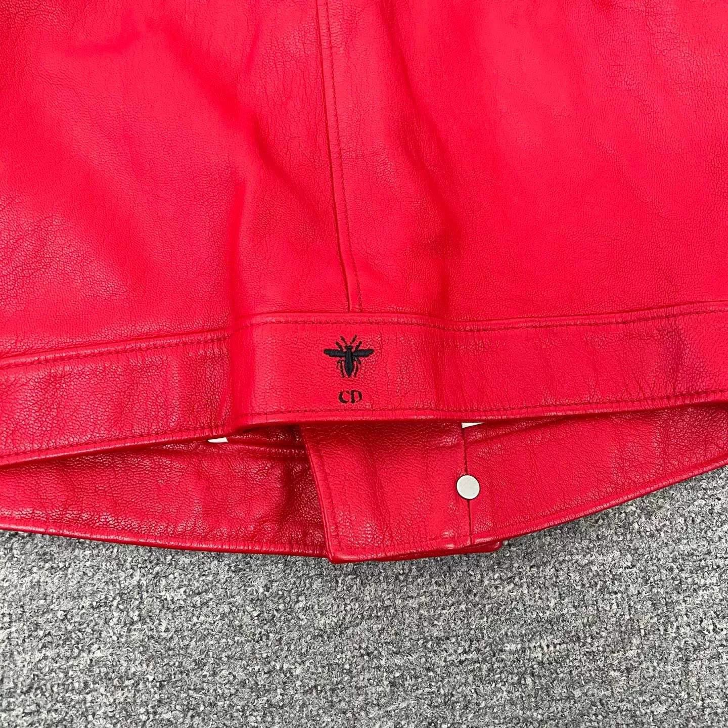 Dior Dior Classic Bee Sheepskin Biker Jacket Size US XXS / EU 40 - 5 Thumbnail
