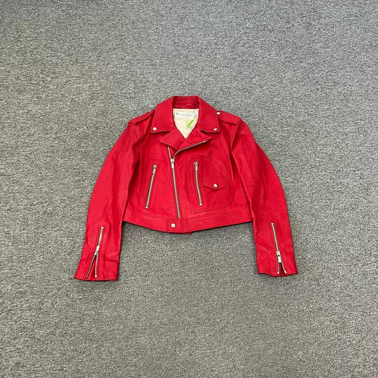 Dior Dior Classic Bee Sheepskin Biker Jacket Size US XXS / EU 40 - 2 Thumbnail