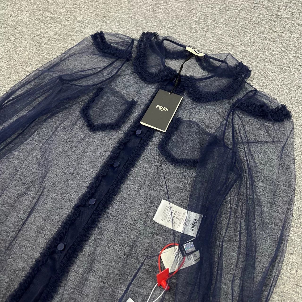 Fendi Fendi Sheer Mesh Lace Doll Shirt Two-Piece Size M / US 6-8 / IT 42-44 - 7 Thumbnail