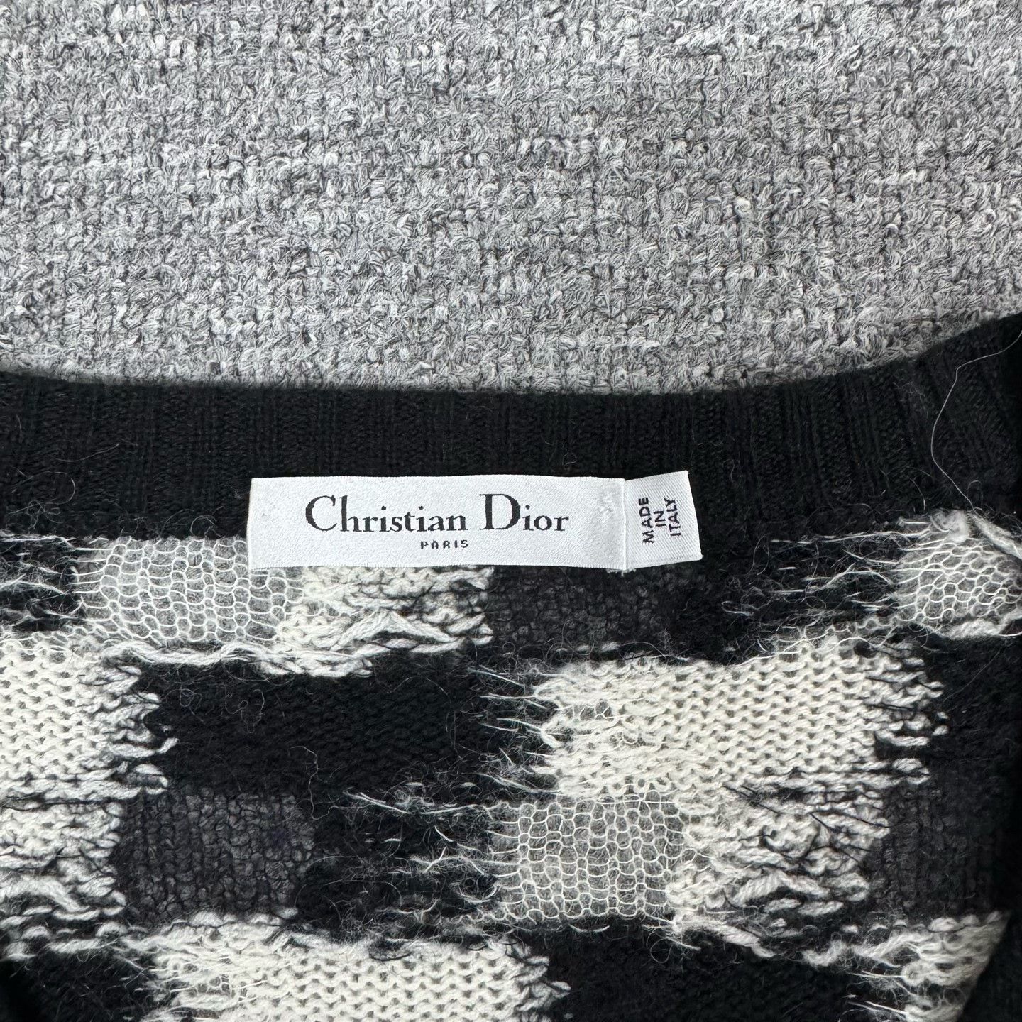 Dior Dior Black White Check Cashmere Cardigan Size XS / US 0-2 / IT 36-38 - 8 Thumbnail