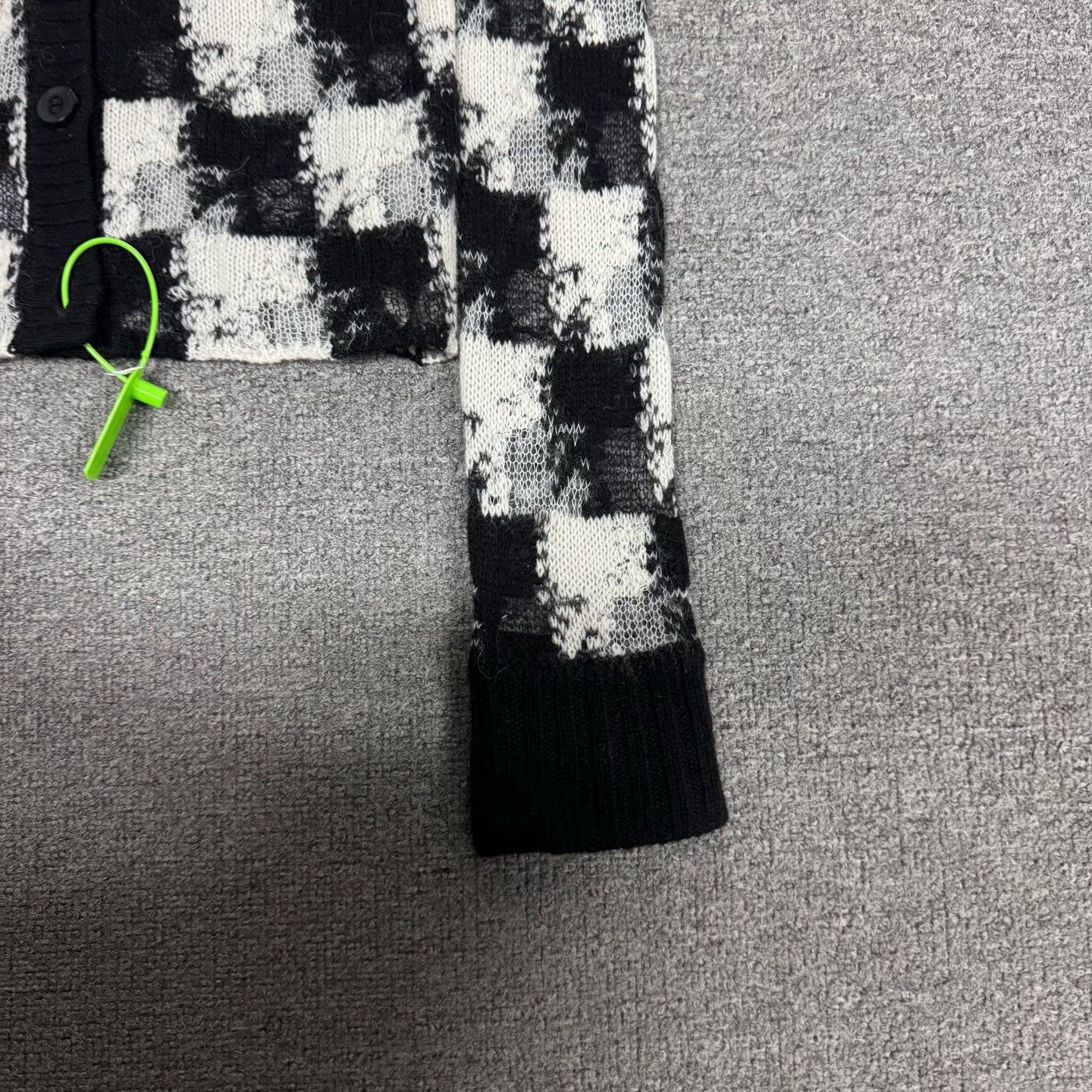 Dior Dior Black White Check Cashmere Cardigan Size XS / US 0-2 / IT 36-38 - 6 Thumbnail