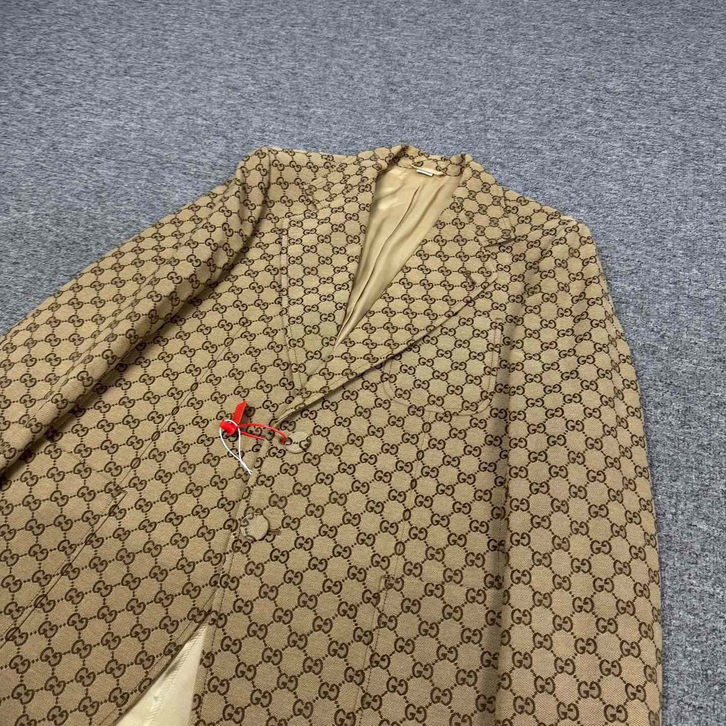 Gucci Gucci Double G Monogram Men's Blazer Size US L / EU 52-54 / 3 - 7 Thumbnail
