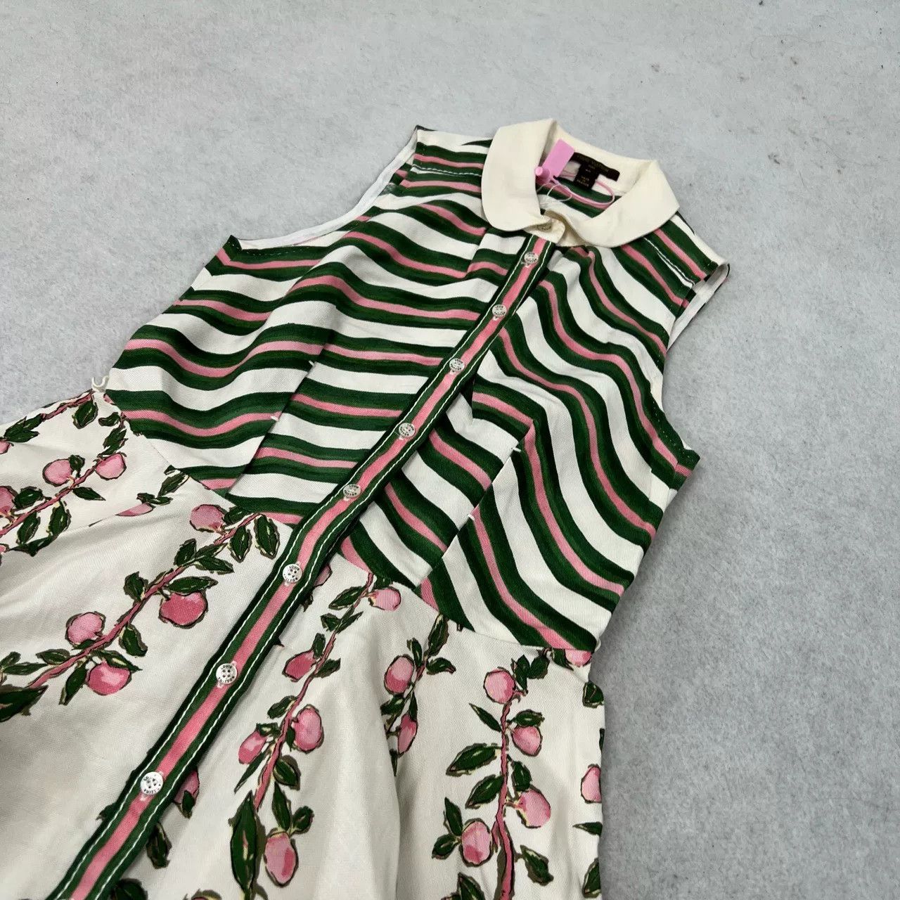 Louis Vuitton Louis Vuitton Floral Stripe Silk Dress Size S / US 4 / IT 40 - 5 Thumbnail
