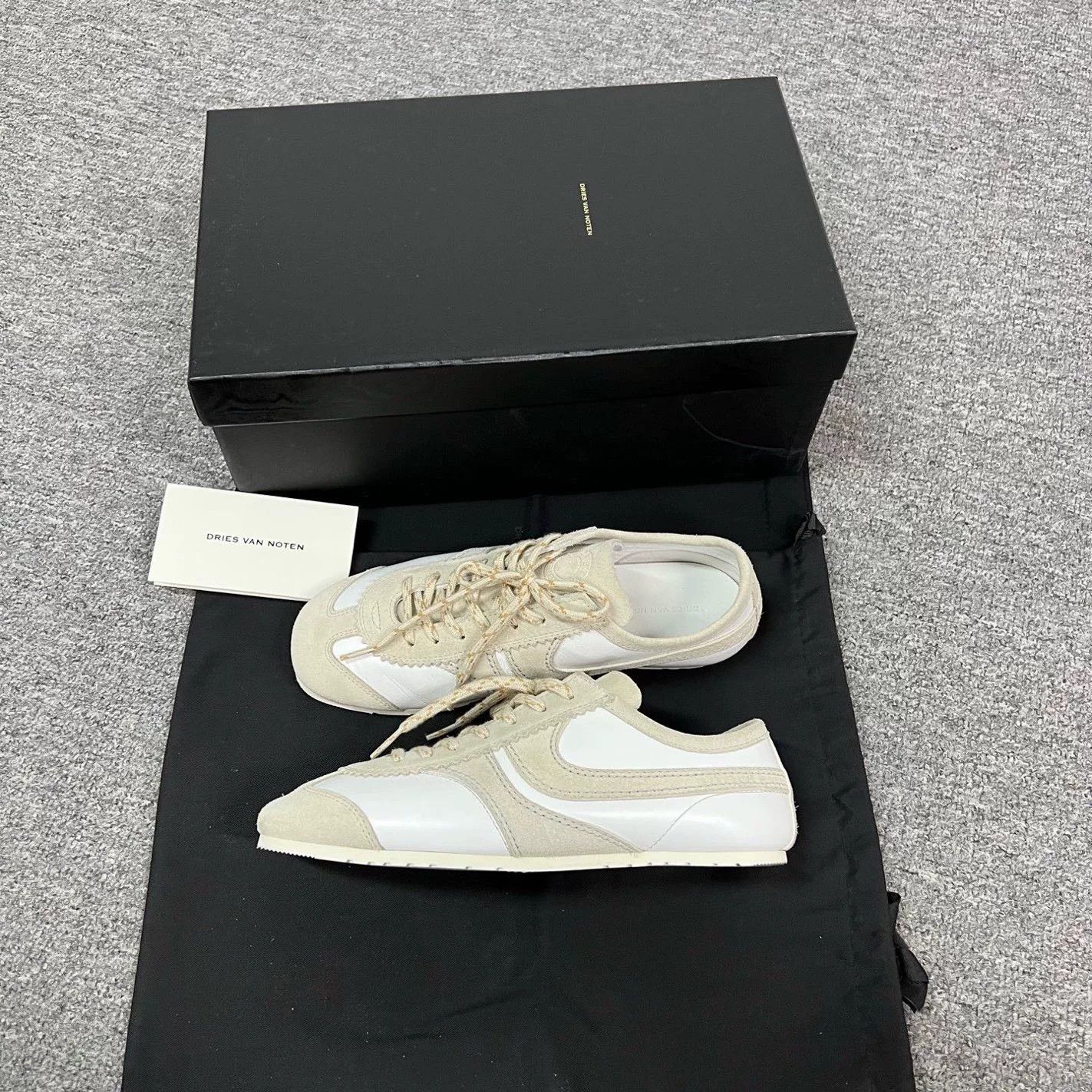 Dries Van Noten Dries Van Noten Gray Suede Sneakers Size US 7 / IT 37 - 4 Thumbnail