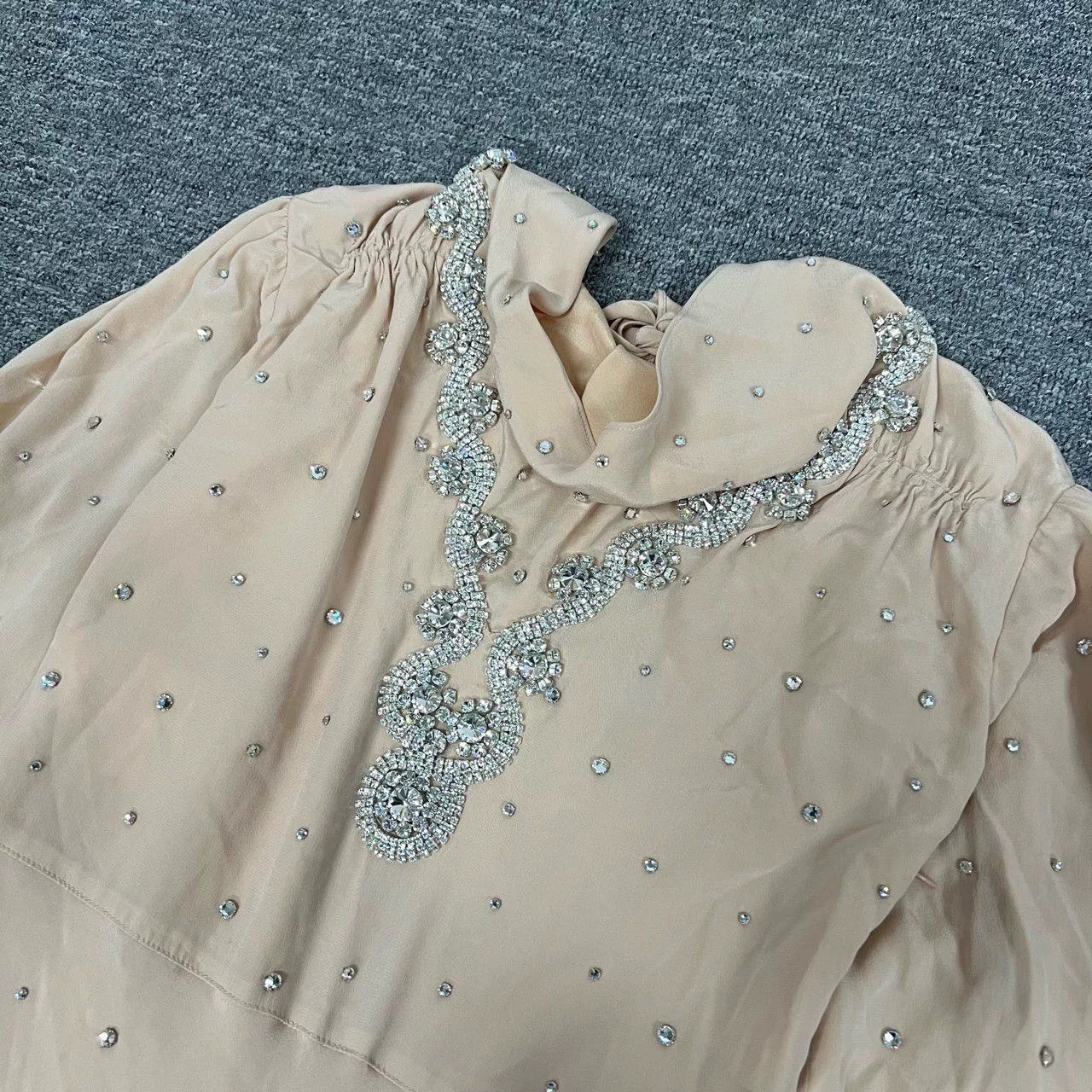 Miu Miu Miu Miu Showpiece Diamond Silk Dress Size S / US 4 / IT 40 - 4 Thumbnail