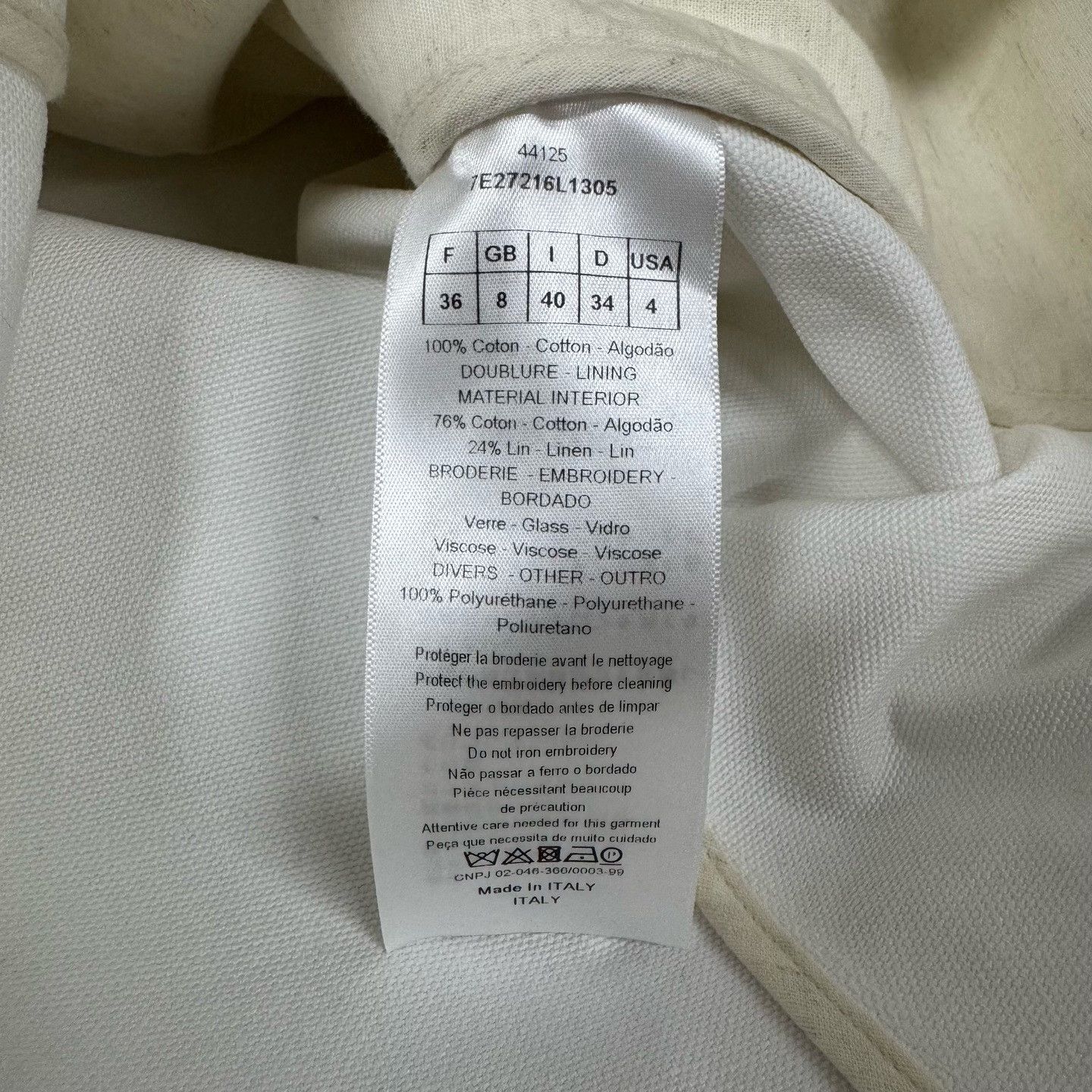 Dior Dior Bee Embroidery White Equestrian Coat Size XXS / US 00 / IT 34 - 7 Thumbnail