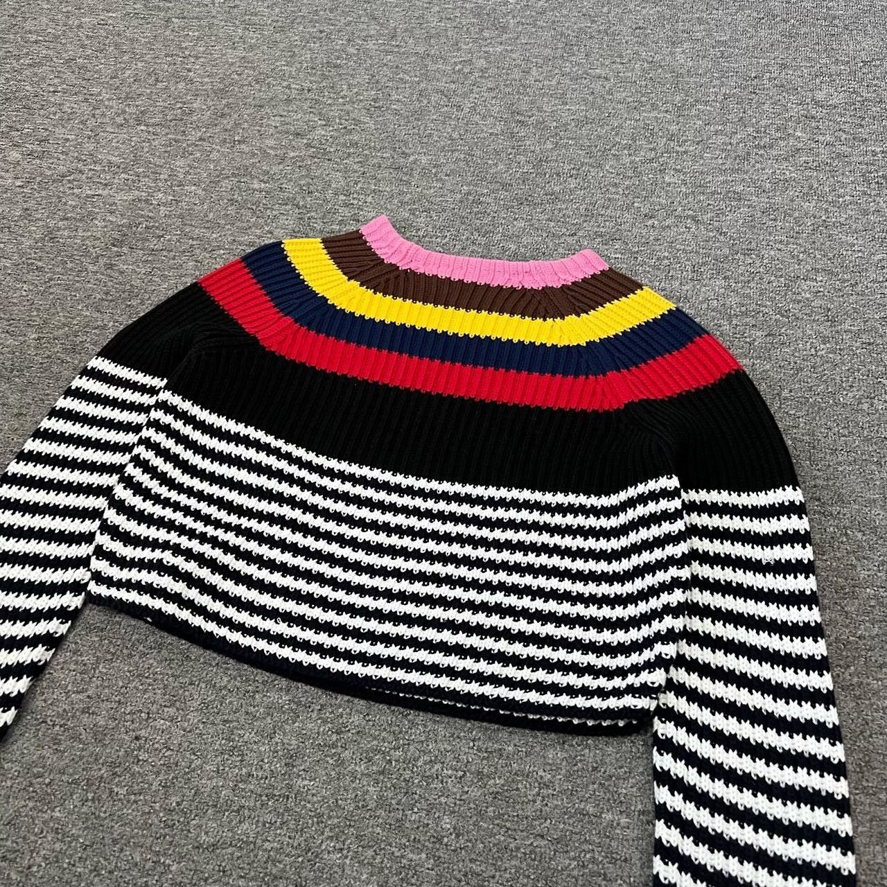 Miu Miu Miu Miu Rainbow Stripe Short Knit Sweater Size M / US 6-8 / IT 42-44 - 3 Thumbnail